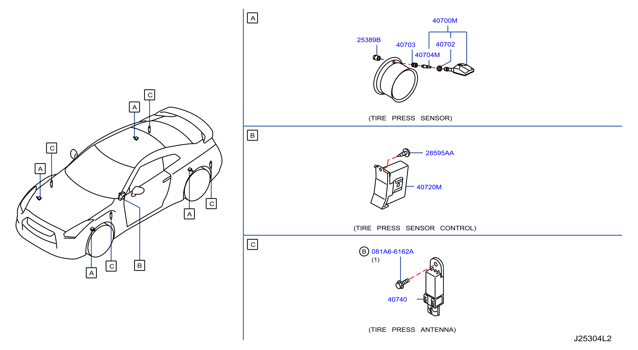 Electrical Unit Tire Pressure Sensor 4 Ant