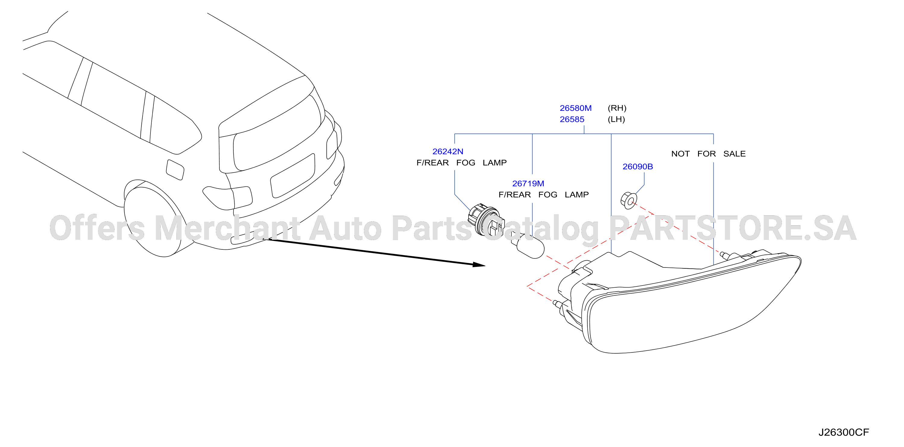 Fog Daytime Running Driving Lamp Rear Fog Lamp