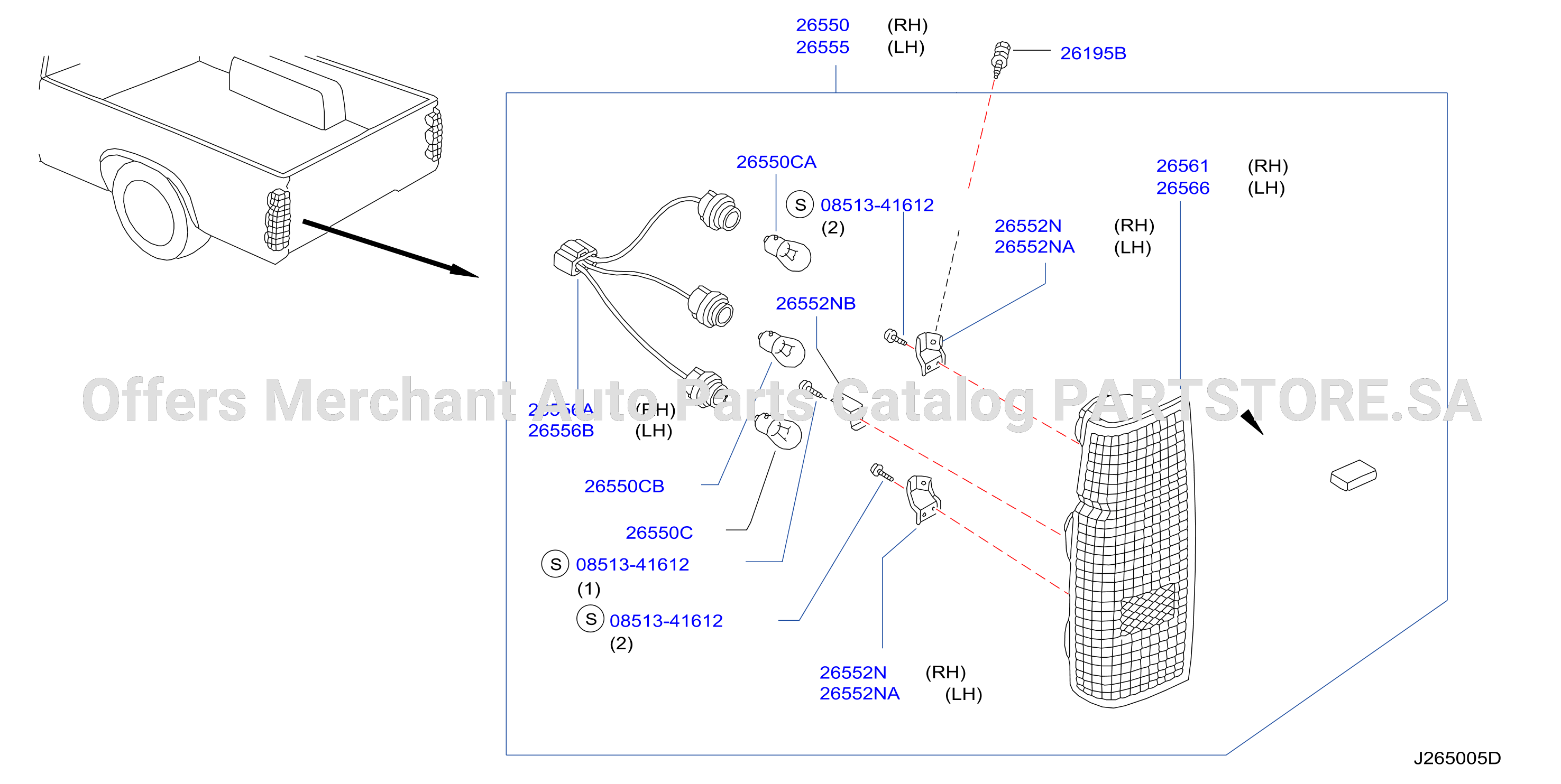 Rear Combination Lamp O Hook