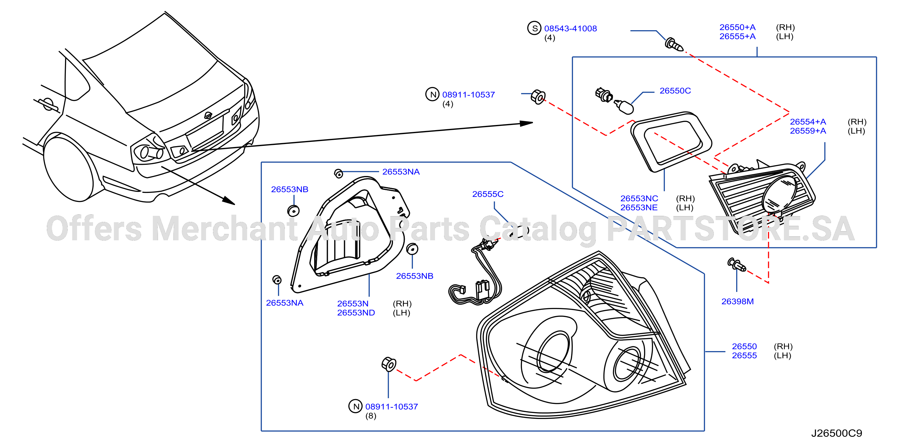Rear Combination Lamp Taiwan Korea