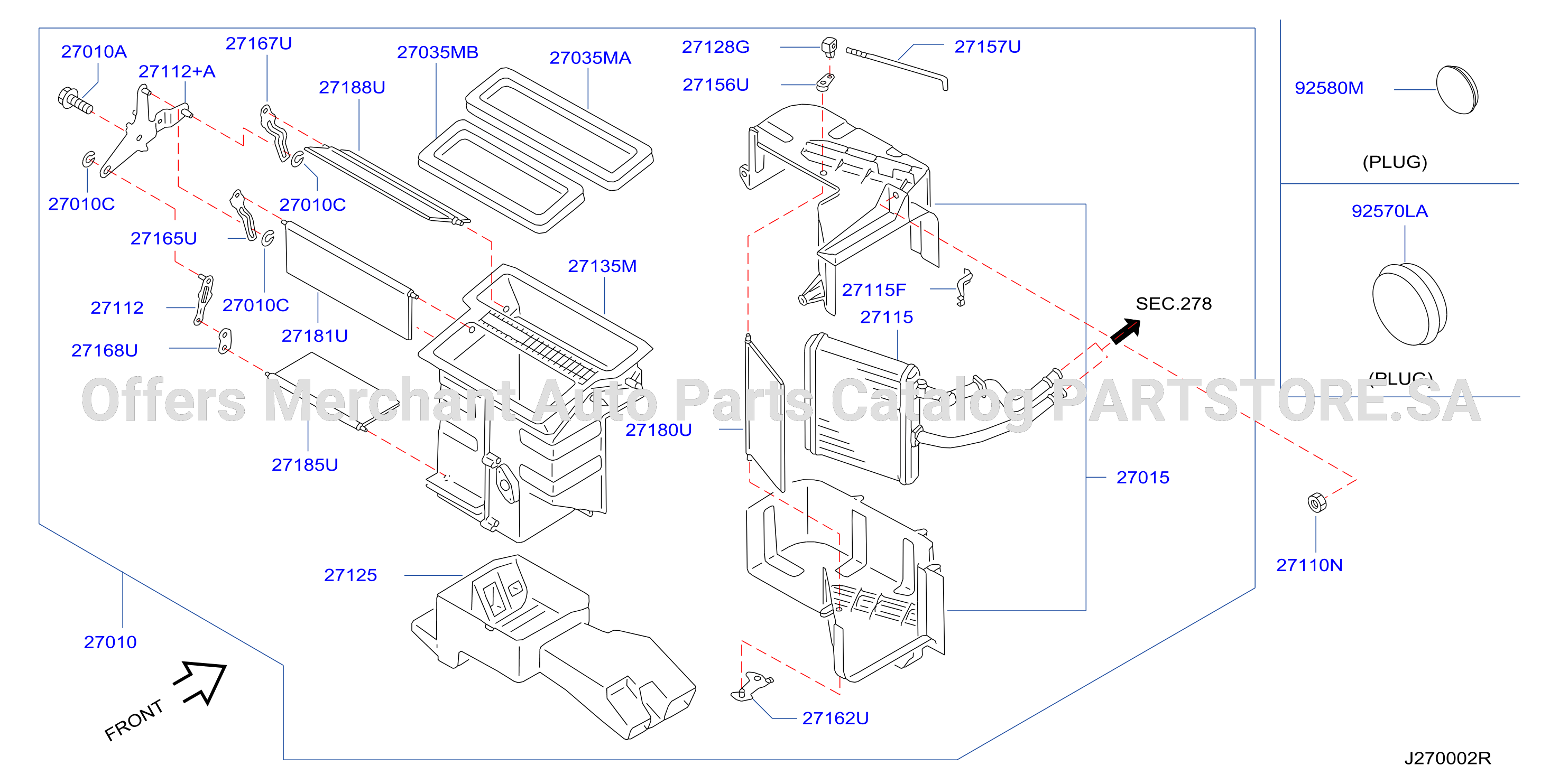 Heater Blower Unit Front Heater Unit