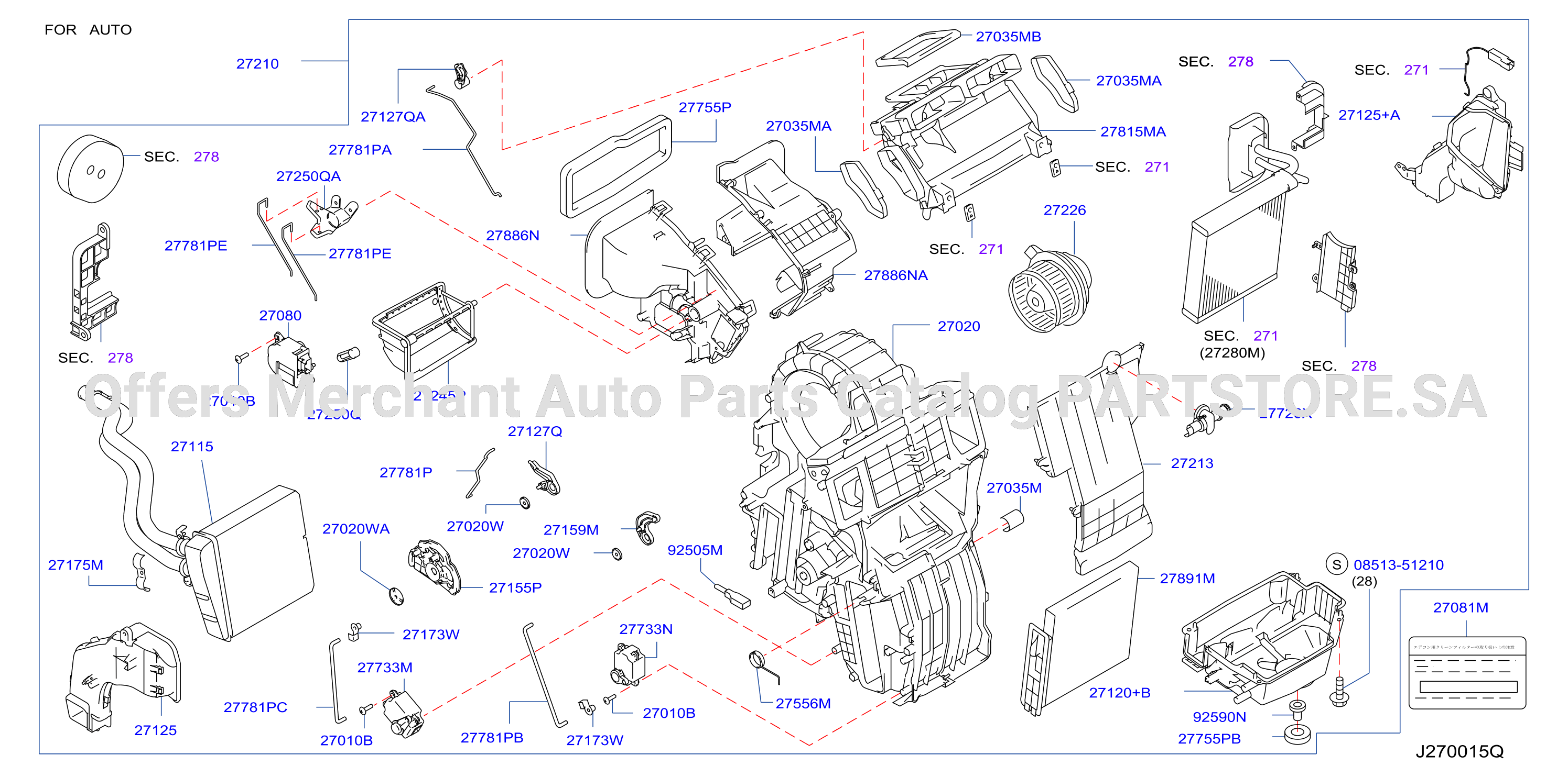 Heater Blower Unit Auto No1