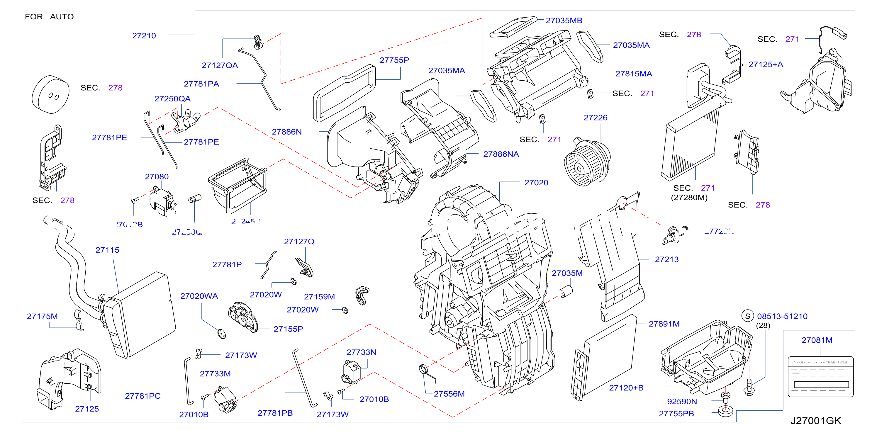 Heater Blower Unit Auto No1