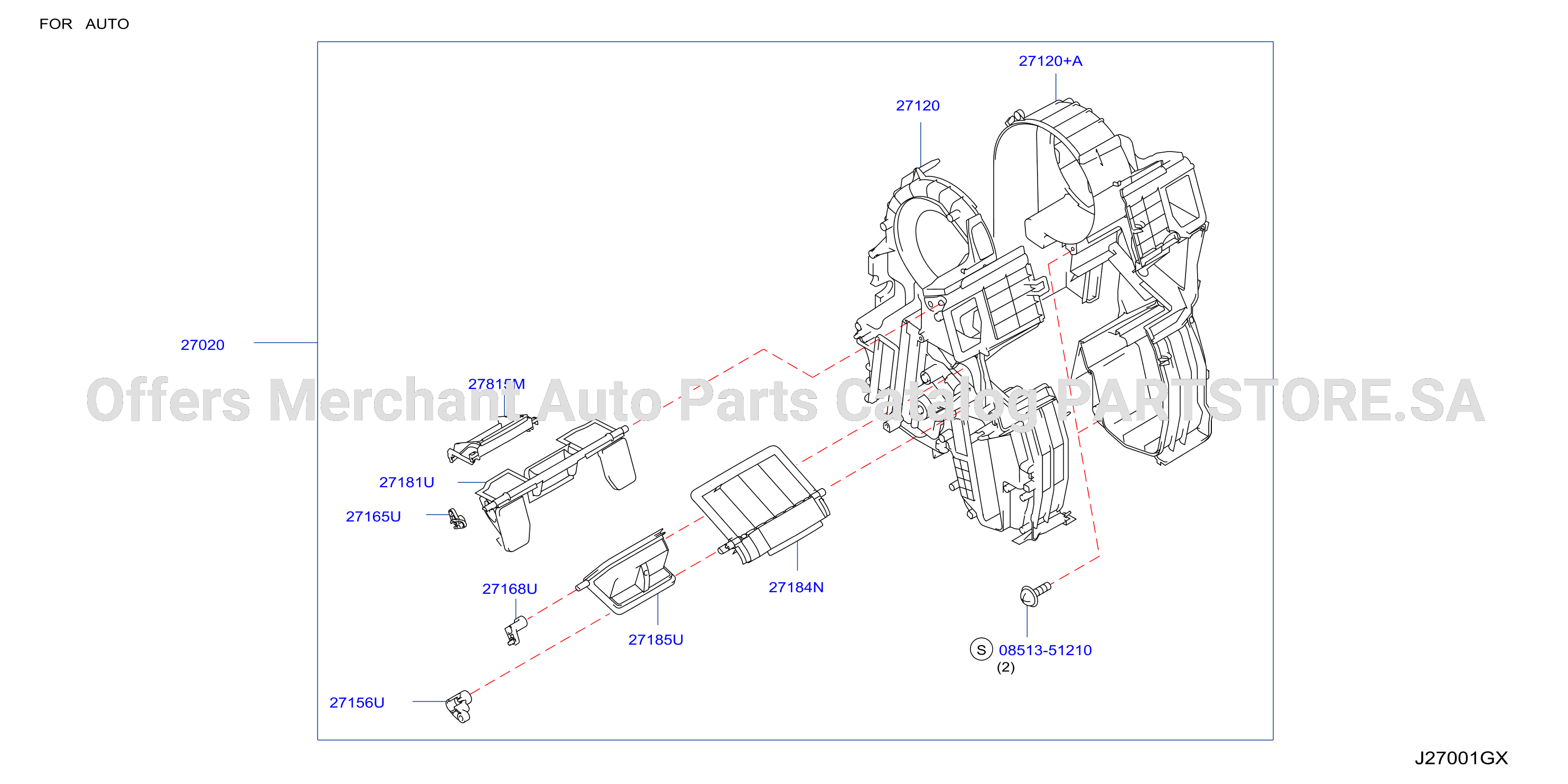 Heater Blower Unit Auto No2