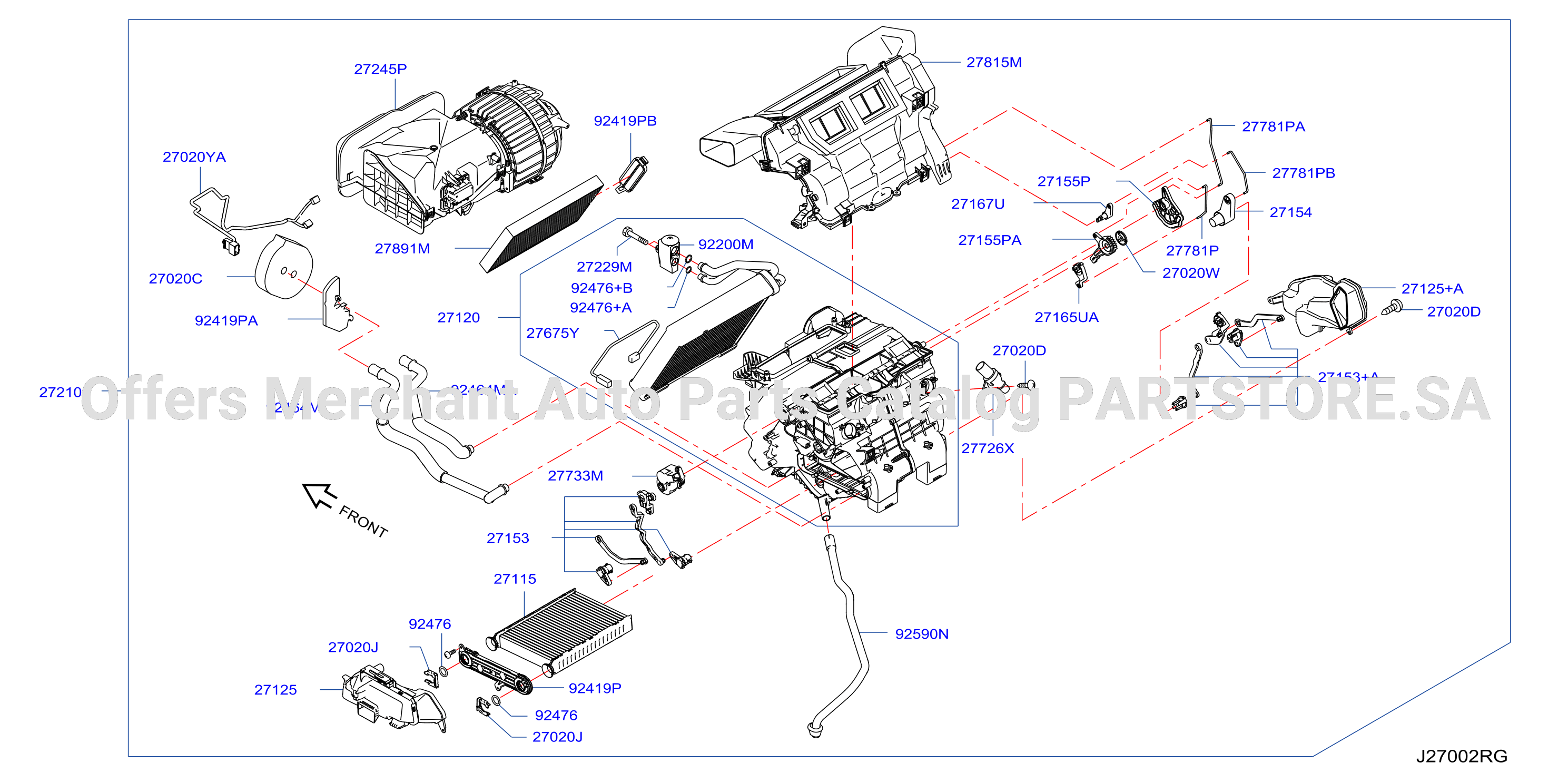 Heater Blower Unit Heater Fr Evapo