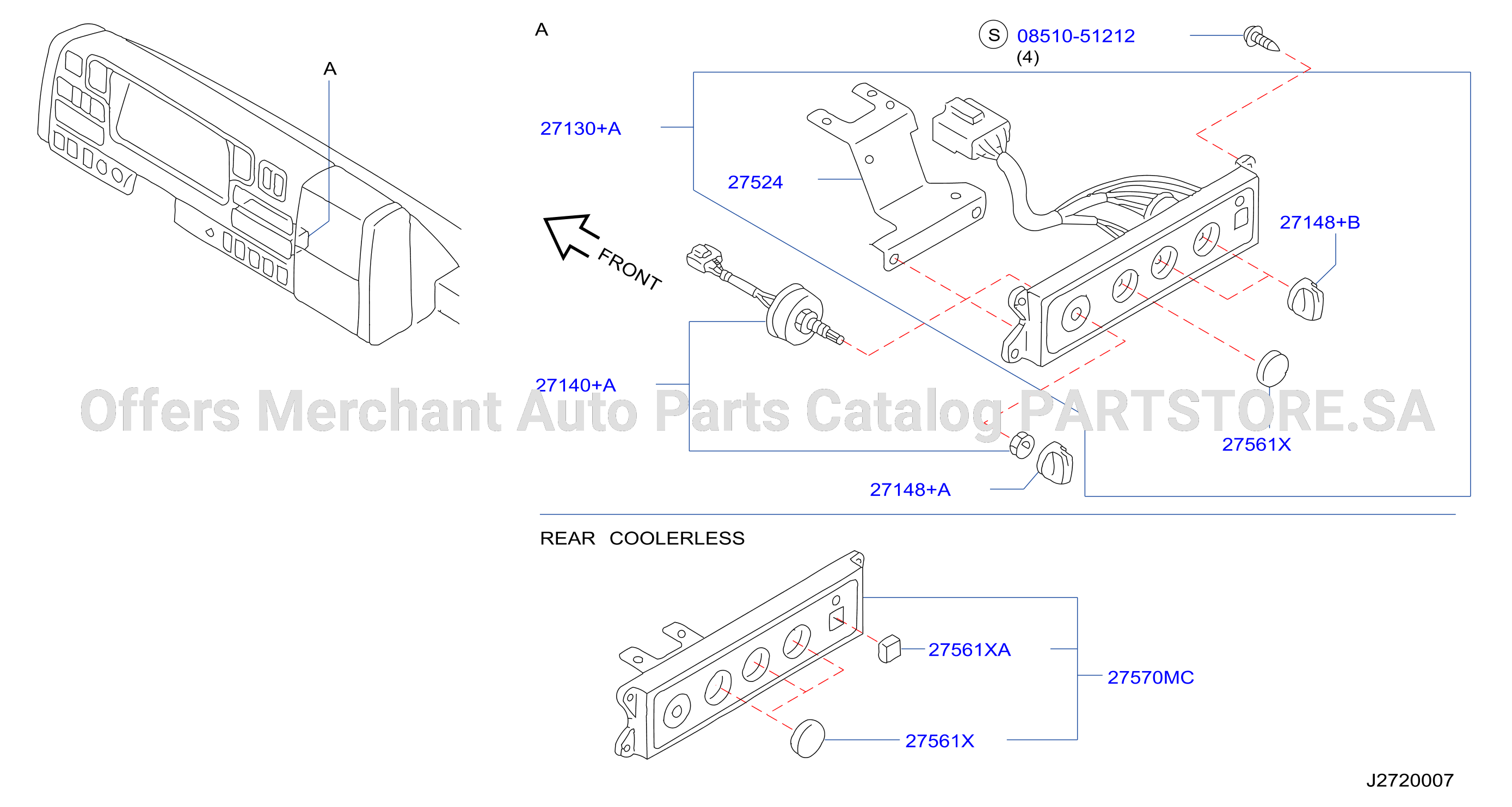 Control Unit F / Rear Heater Cooler