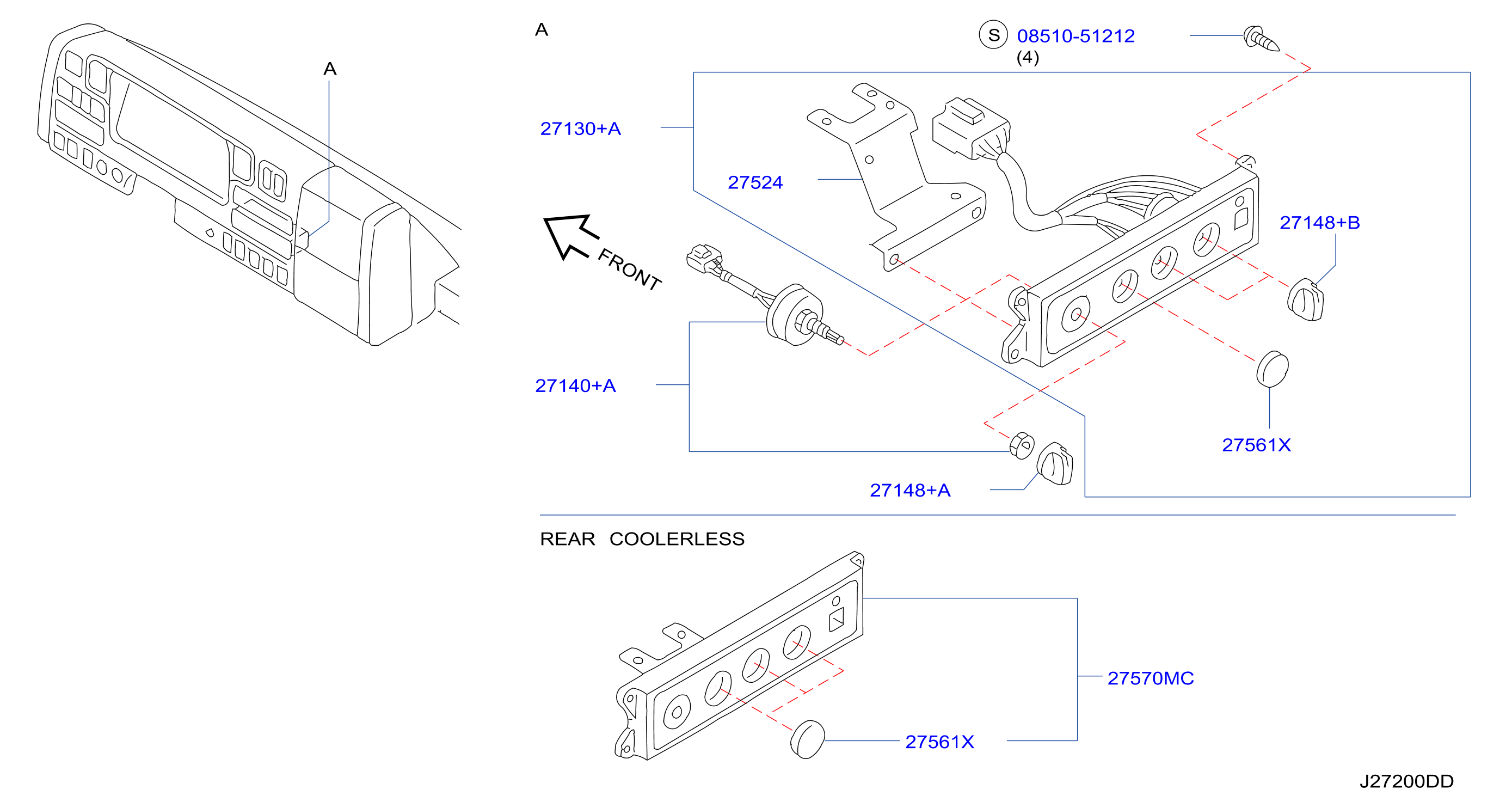Control Unit F / Rear Heater Cooler