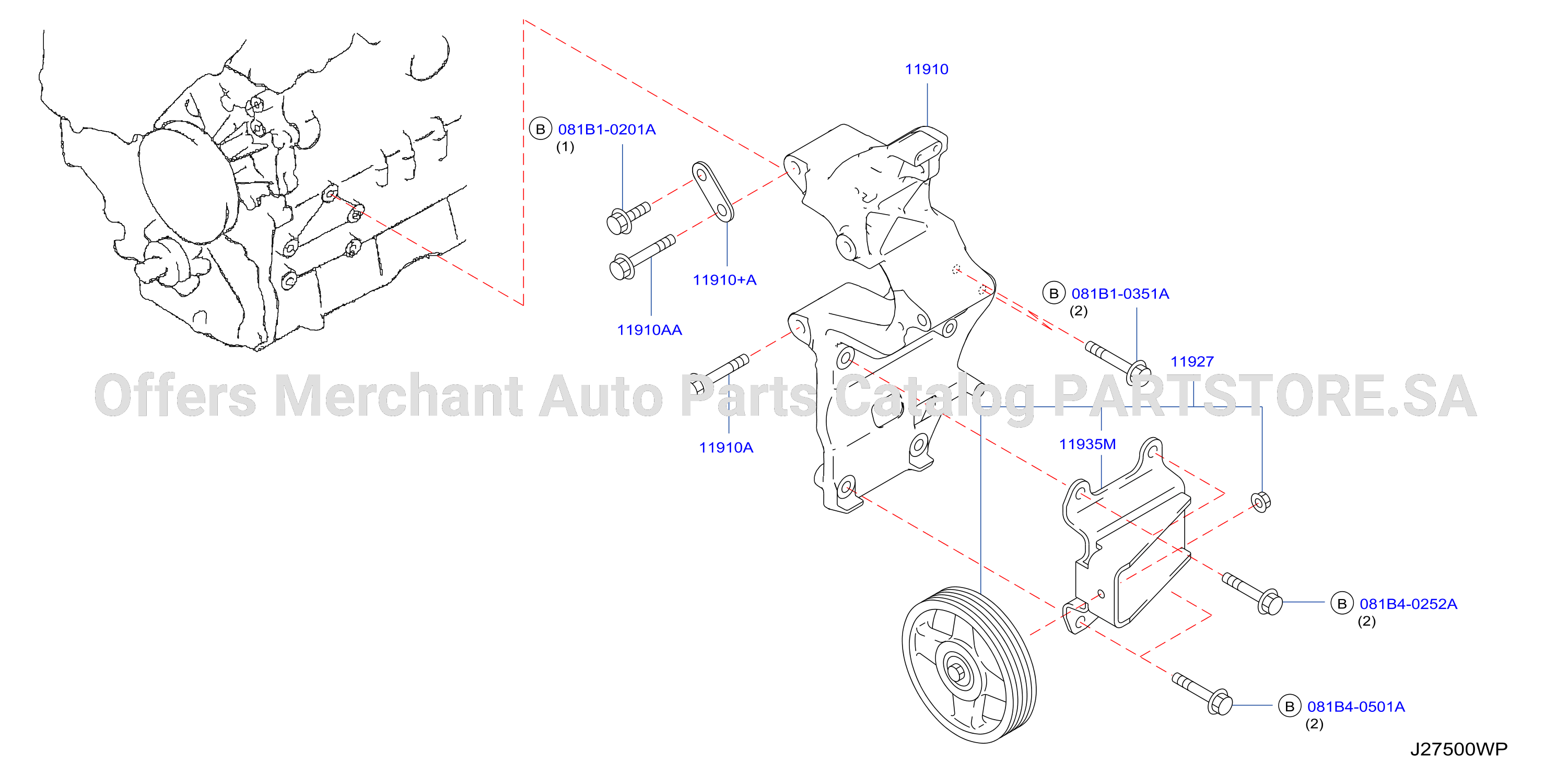 Compressor Mounting Fitting Without A C