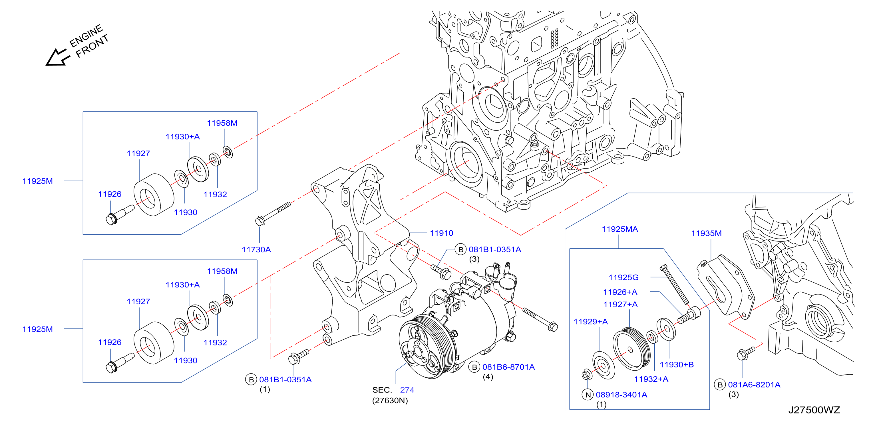Compressor Mounting Fitting With Aircon
