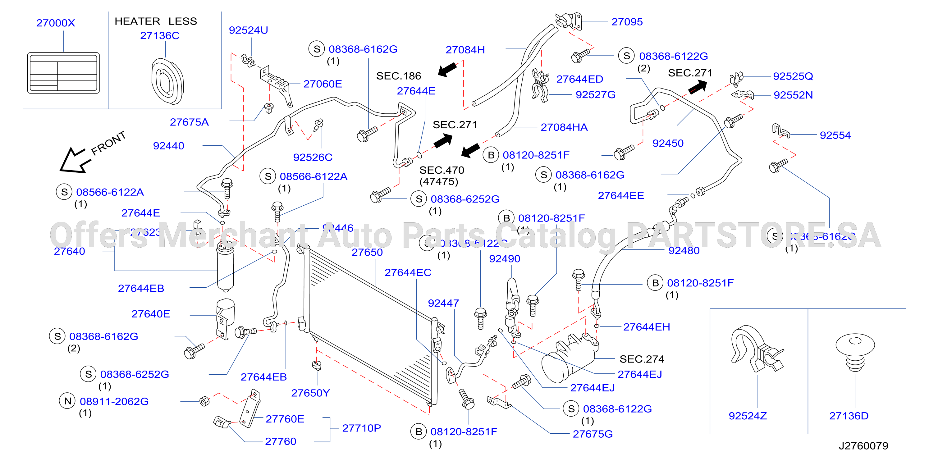 Condenser Liquid Tank Piping Front Piping