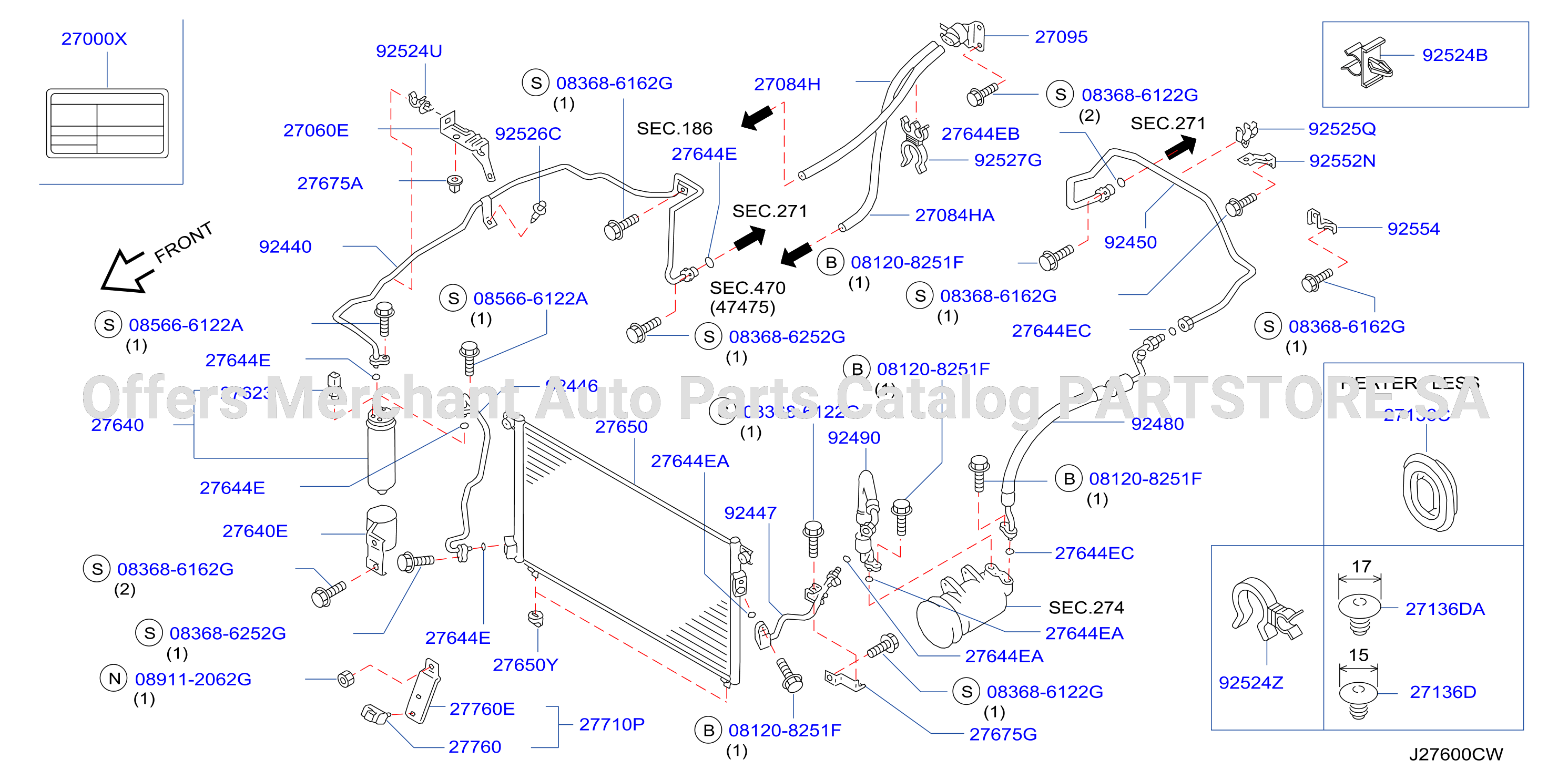 Condenser Liquid Tank Piping Front Piping