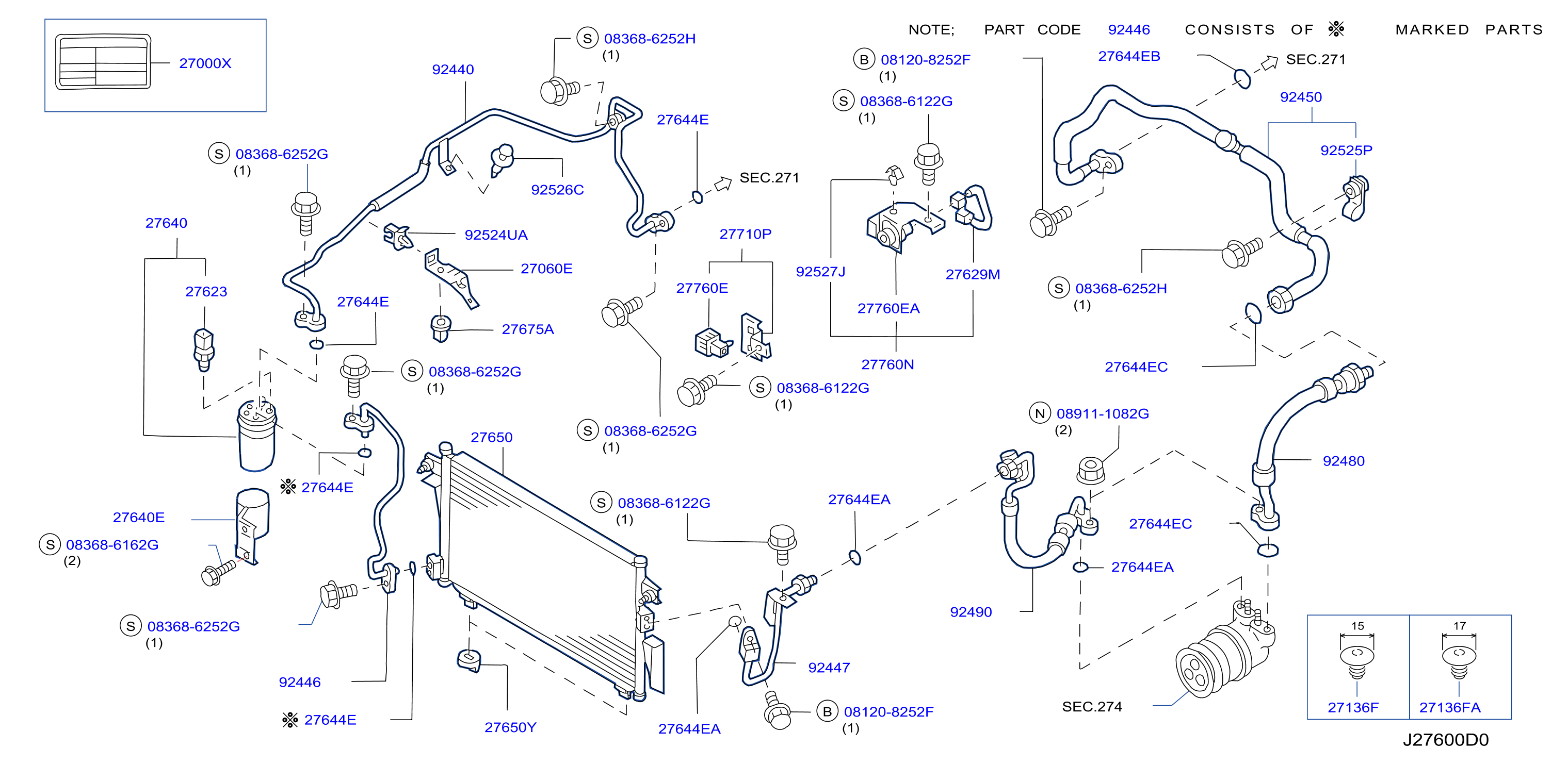 Condenser Liquid Tank Piping Front Piping