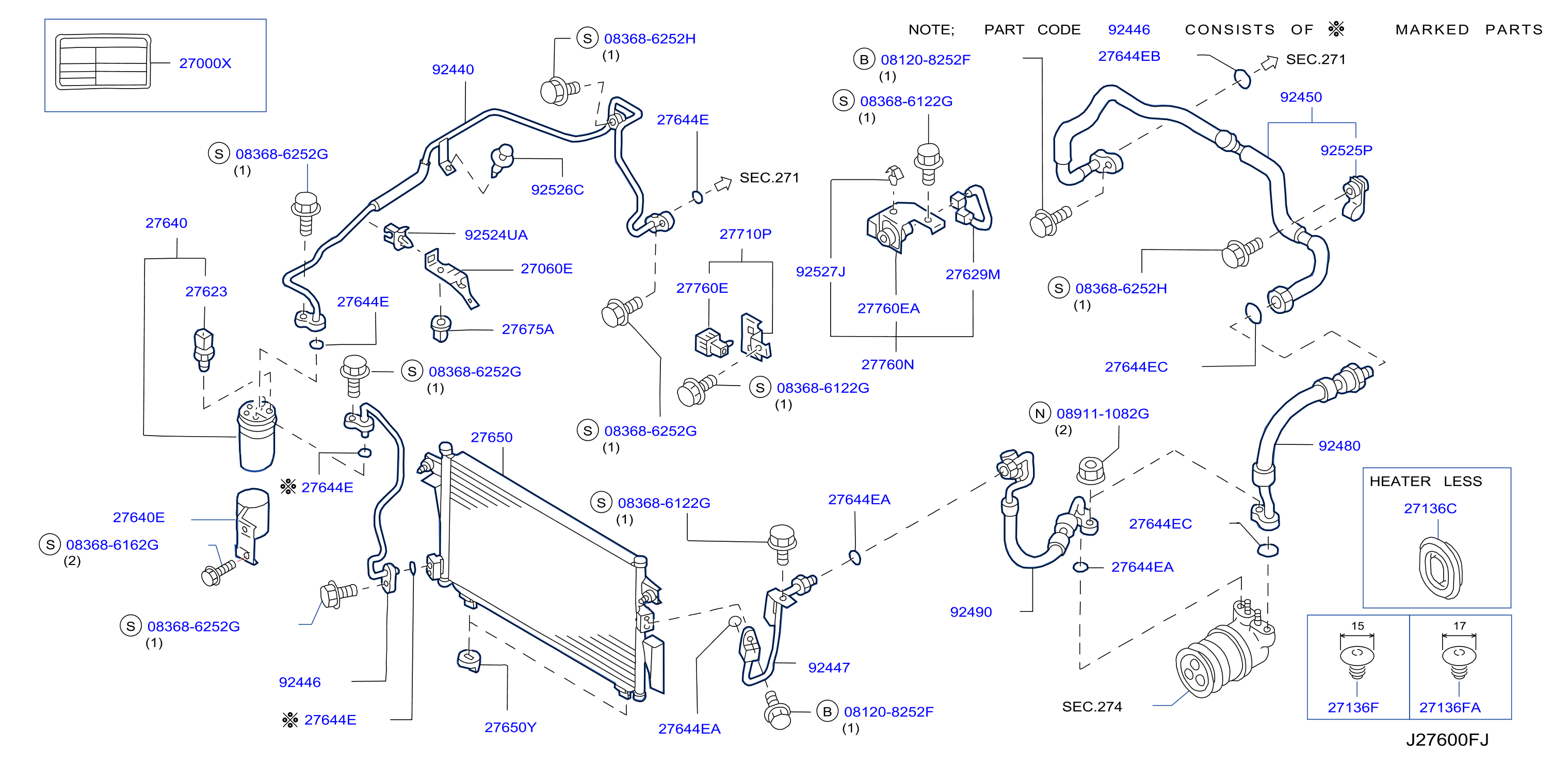 Condenser Liquid Tank Piping Front Piping