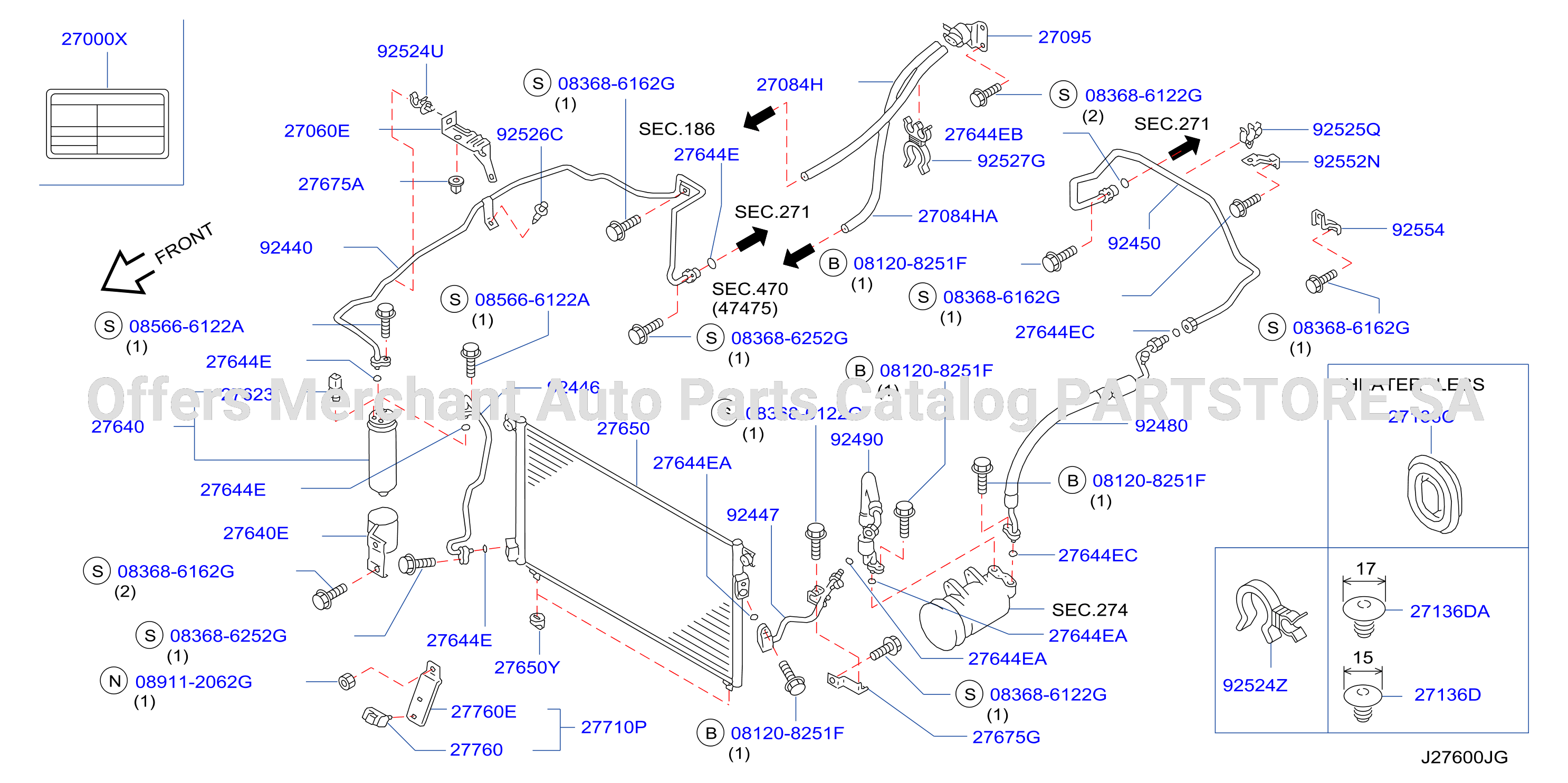Condenser Liquid Tank Piping Front Piping