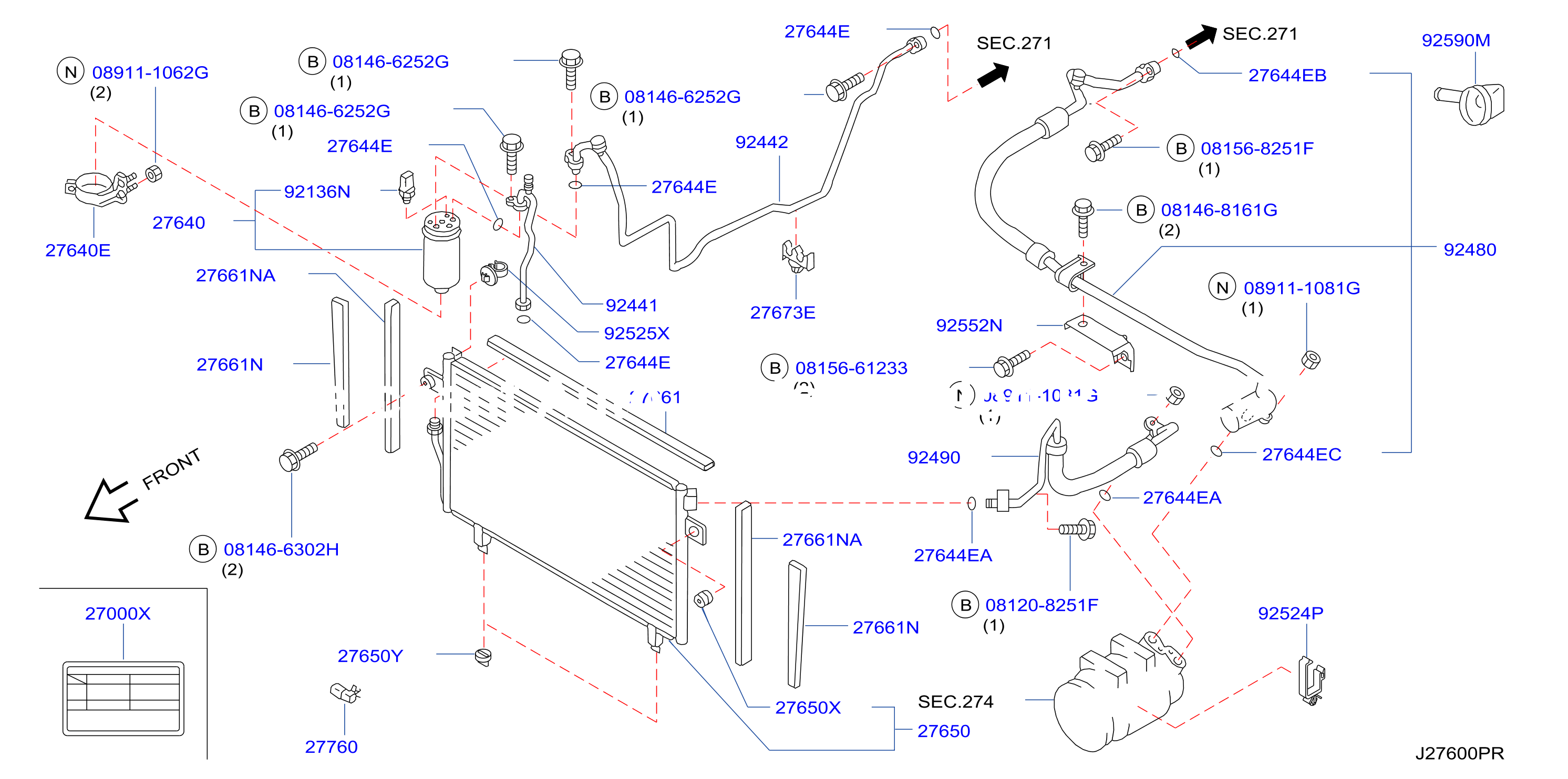 Condenser Liquid Tank Piping W / Gcc