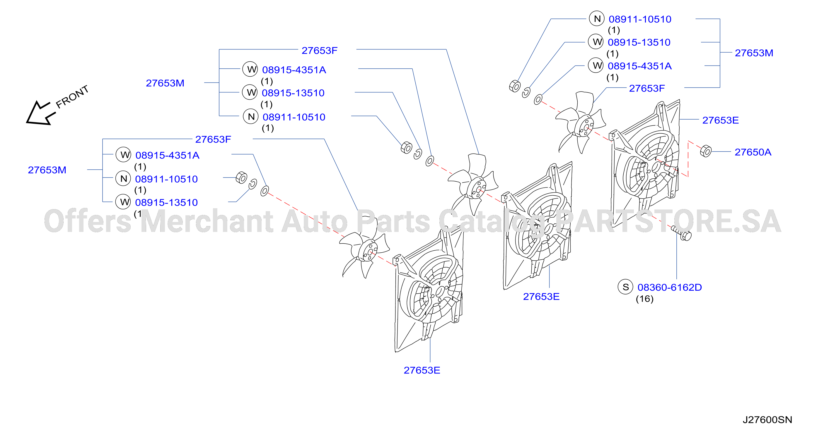 Condenser Liquid Tank Piping Fan Motor