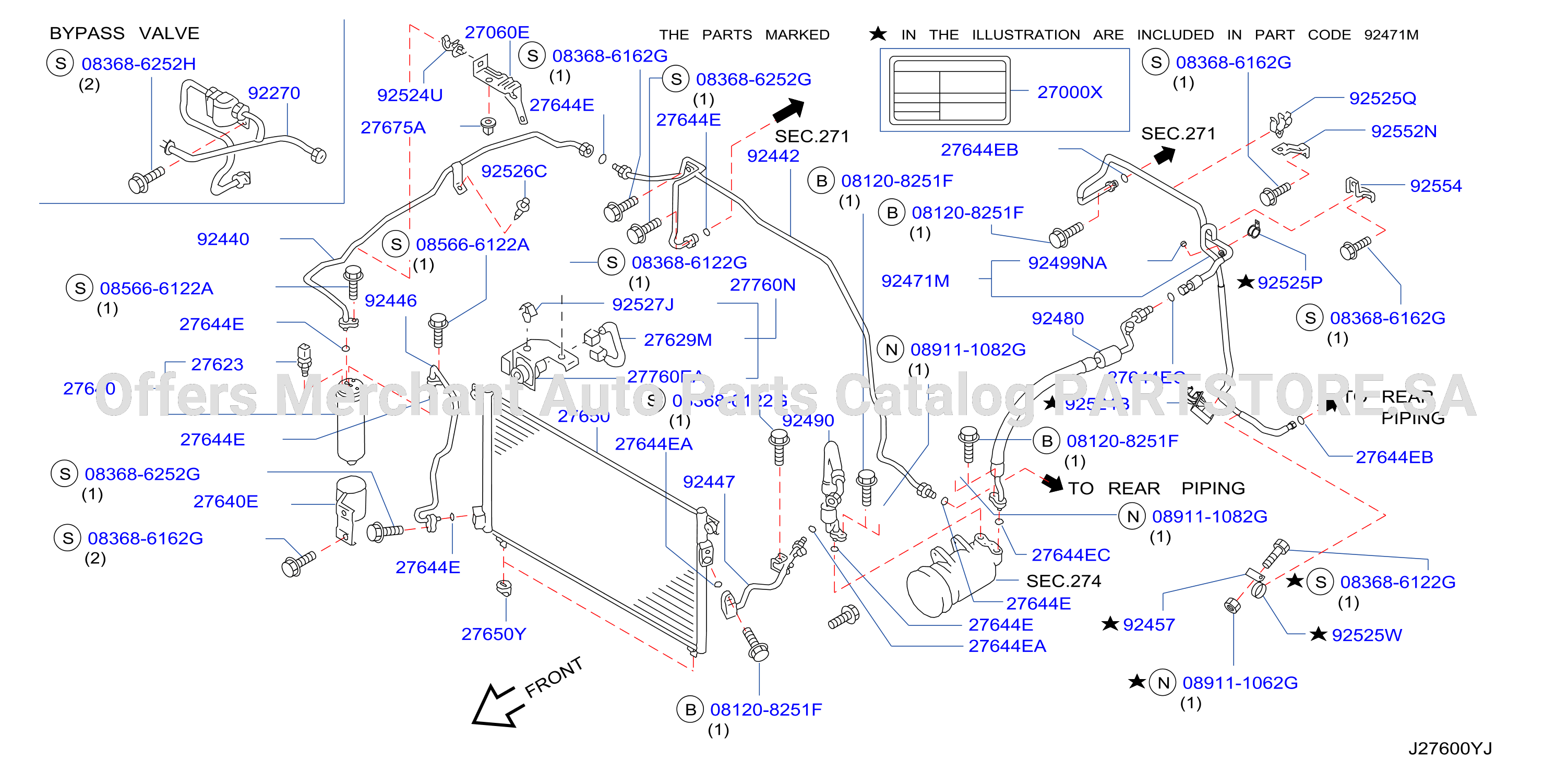 Condenser Liquid Tank Piping Front Piping