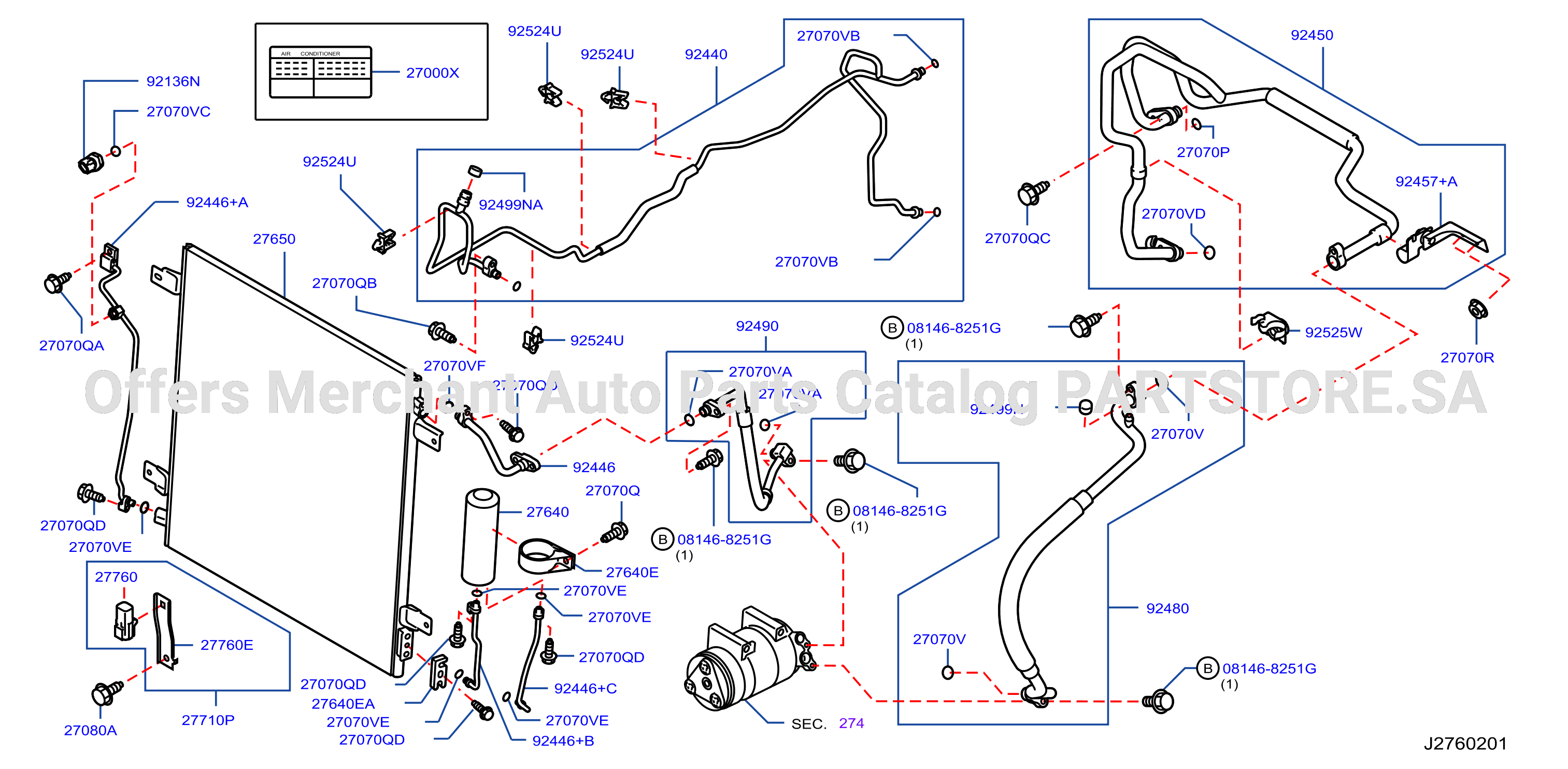 Condenser Liquid Tank Piping Front Piping