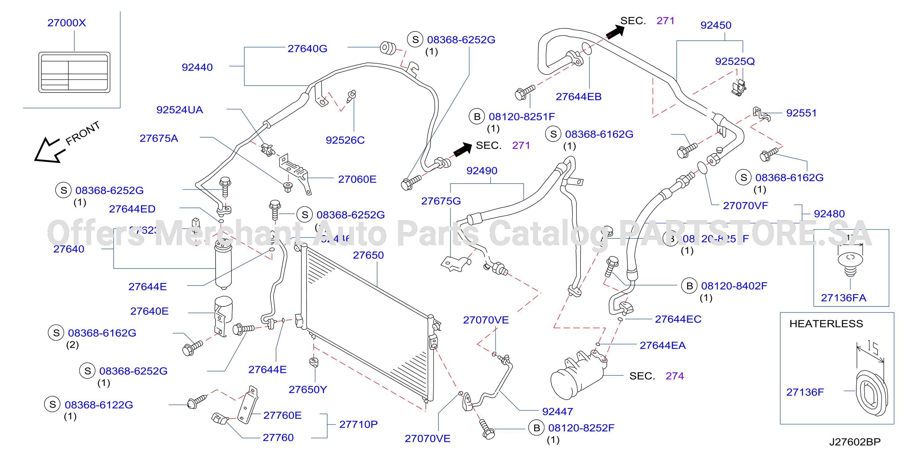 Condenser Liquid Tank Piping Front Piping