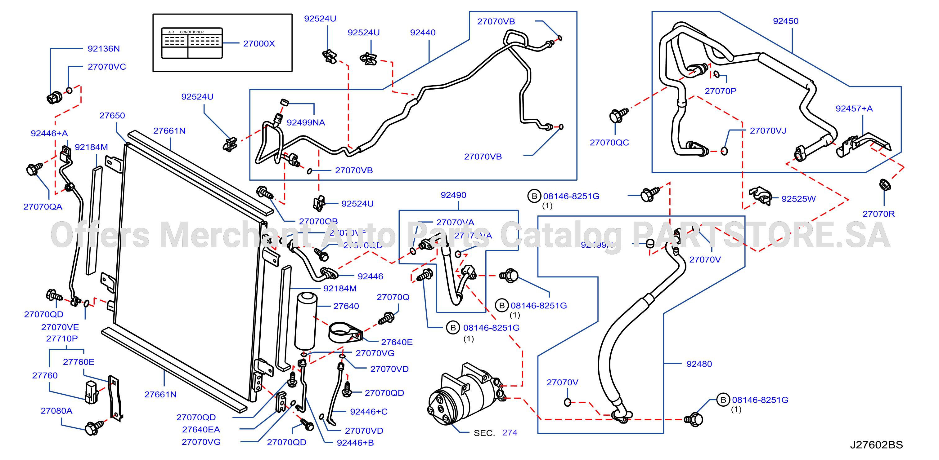Condenser Liquid Tank Piping Front Piping