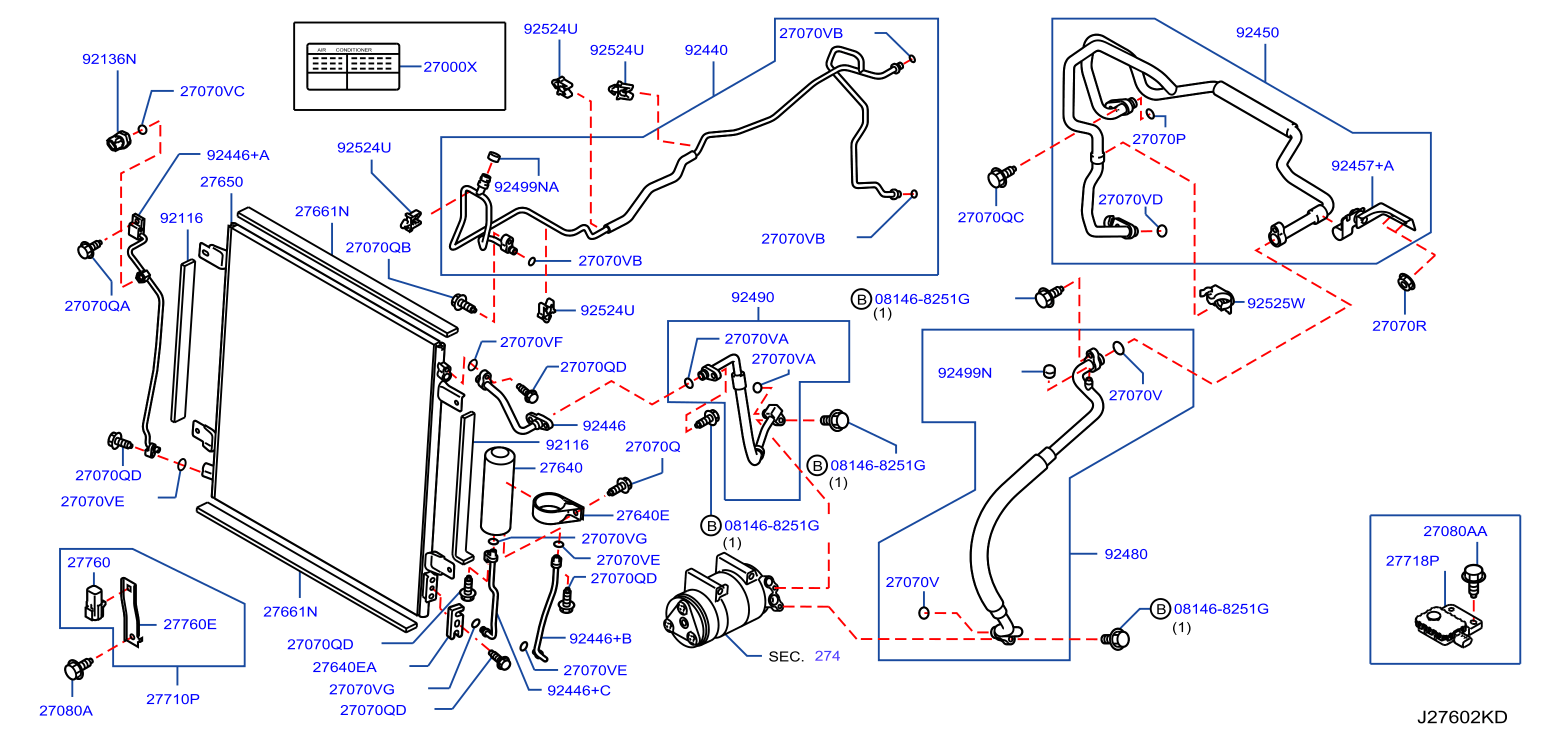 Condenser Liquid Tank Piping Front Piping