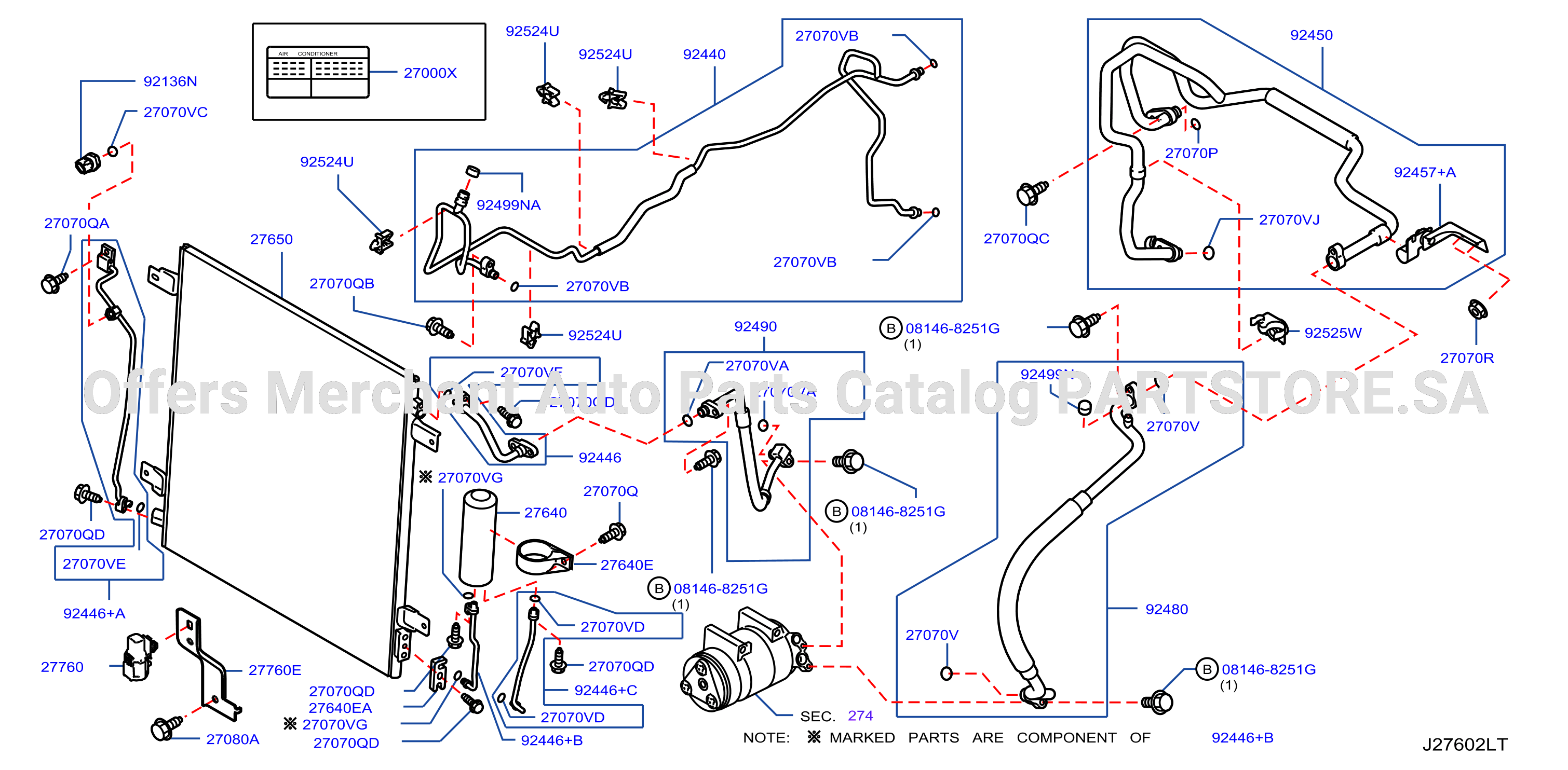 Condenser Liquid Tank Piping Front Piping