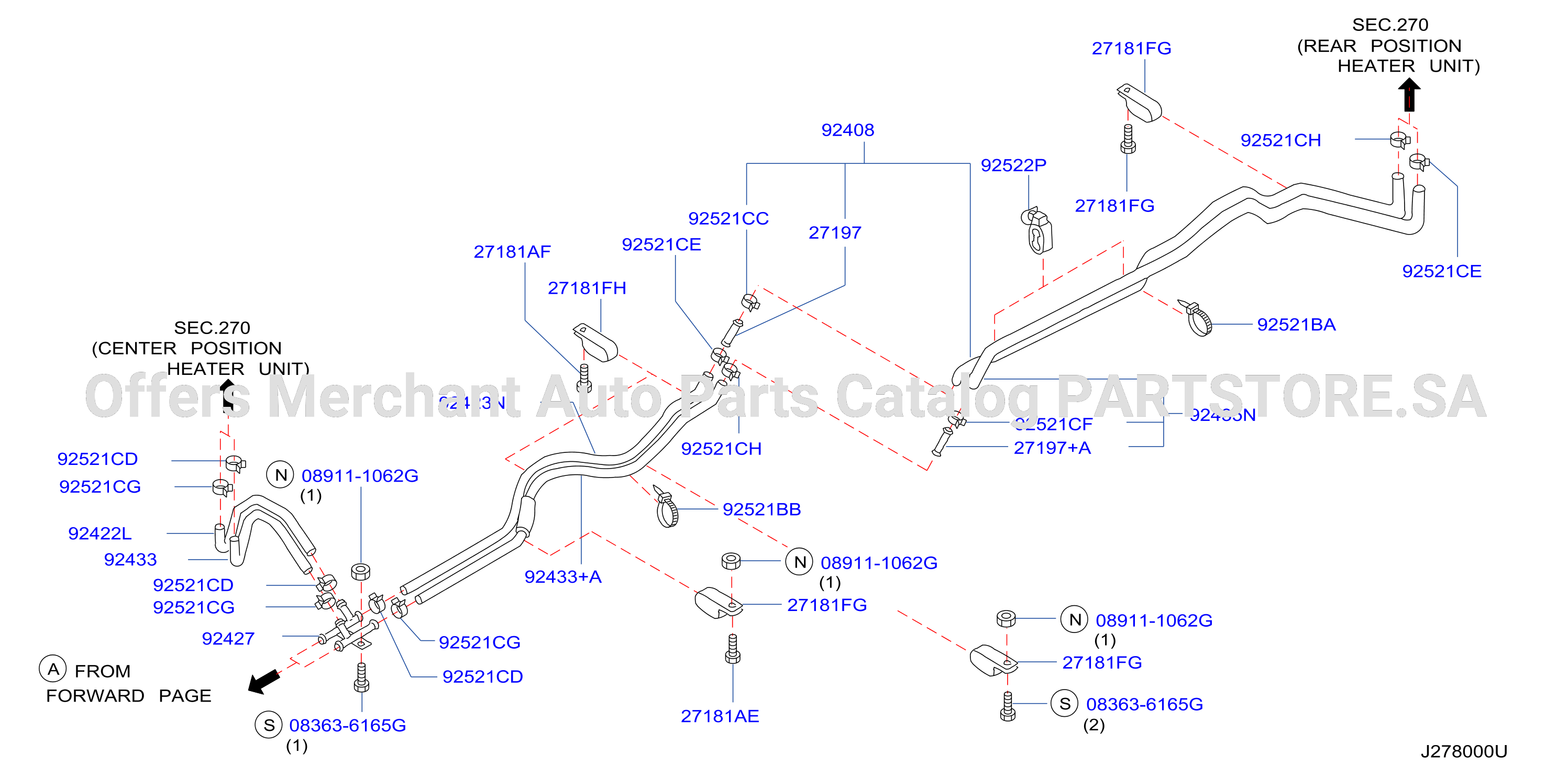 Heater Piping Rear Piping