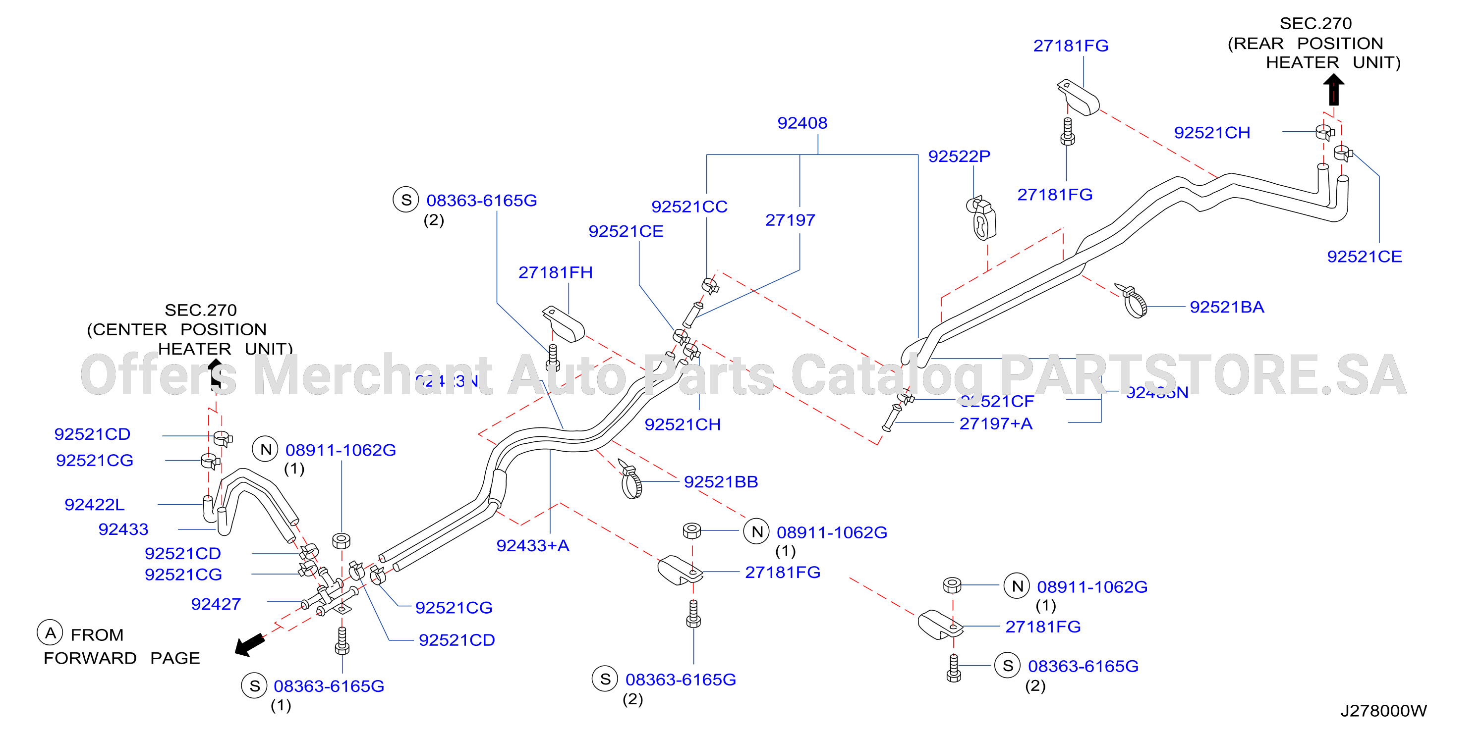 Heater Piping Rear Piping