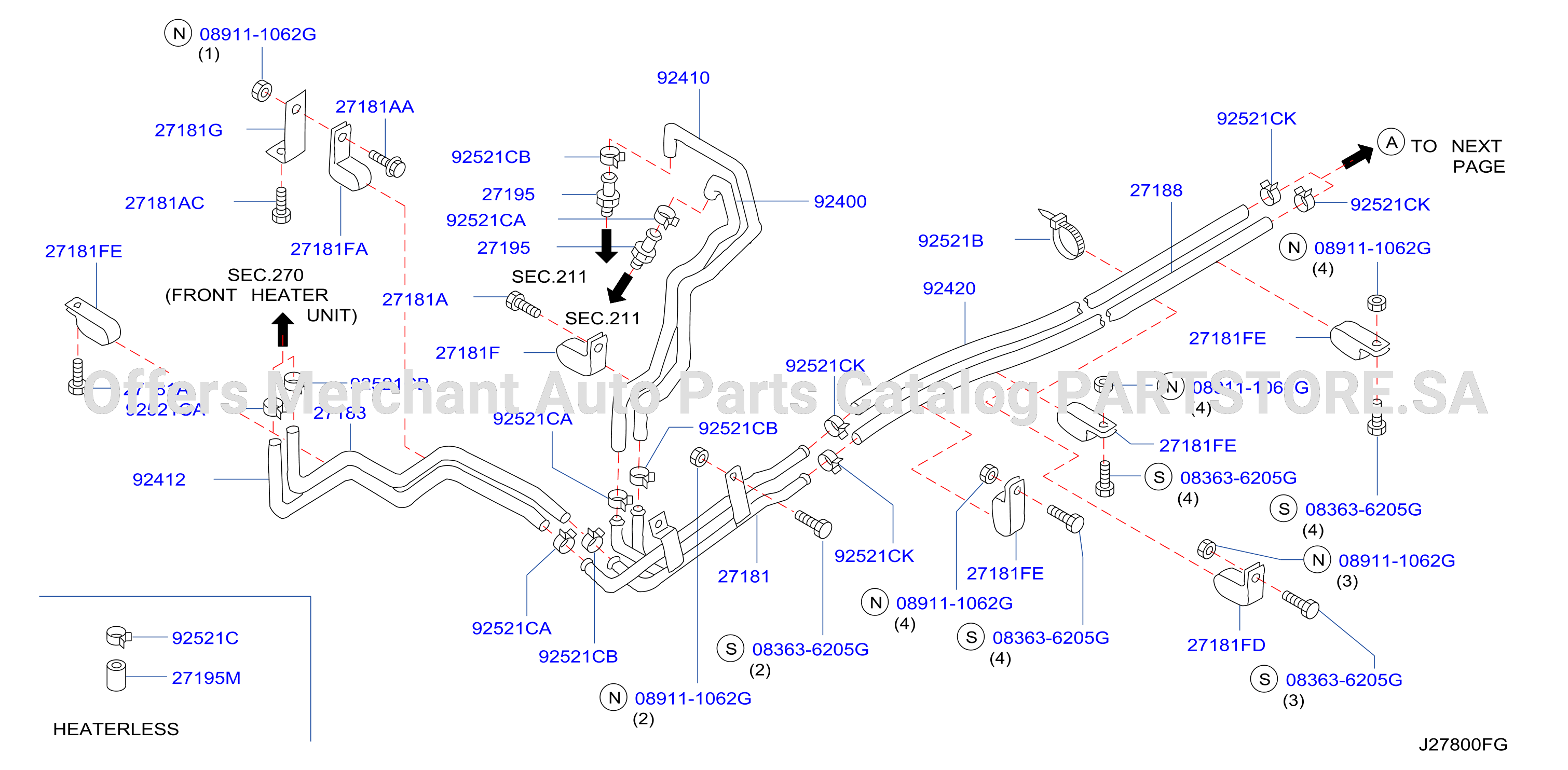 Heater Piping Front Piping