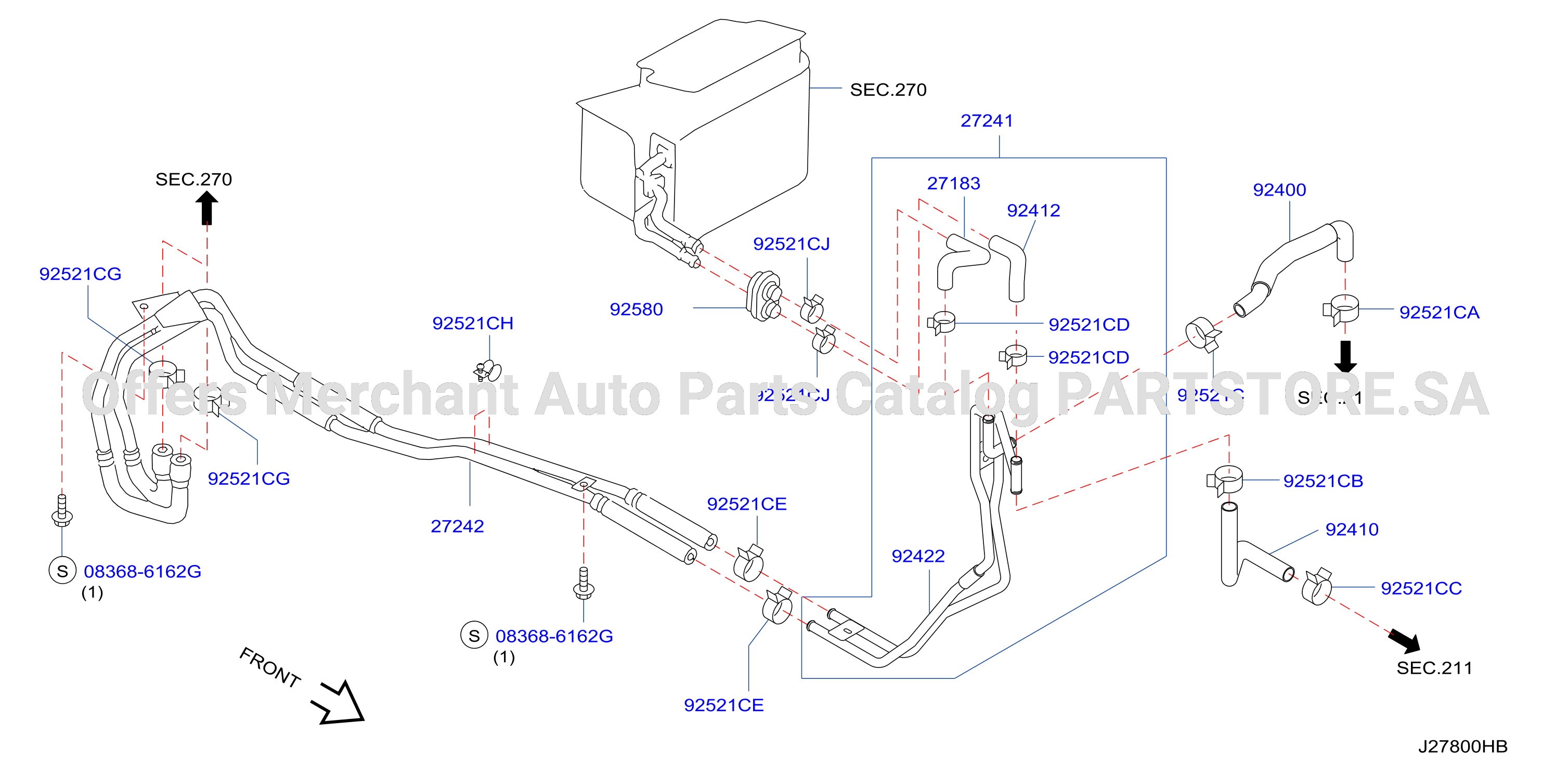 Heater Piping Fr Rr