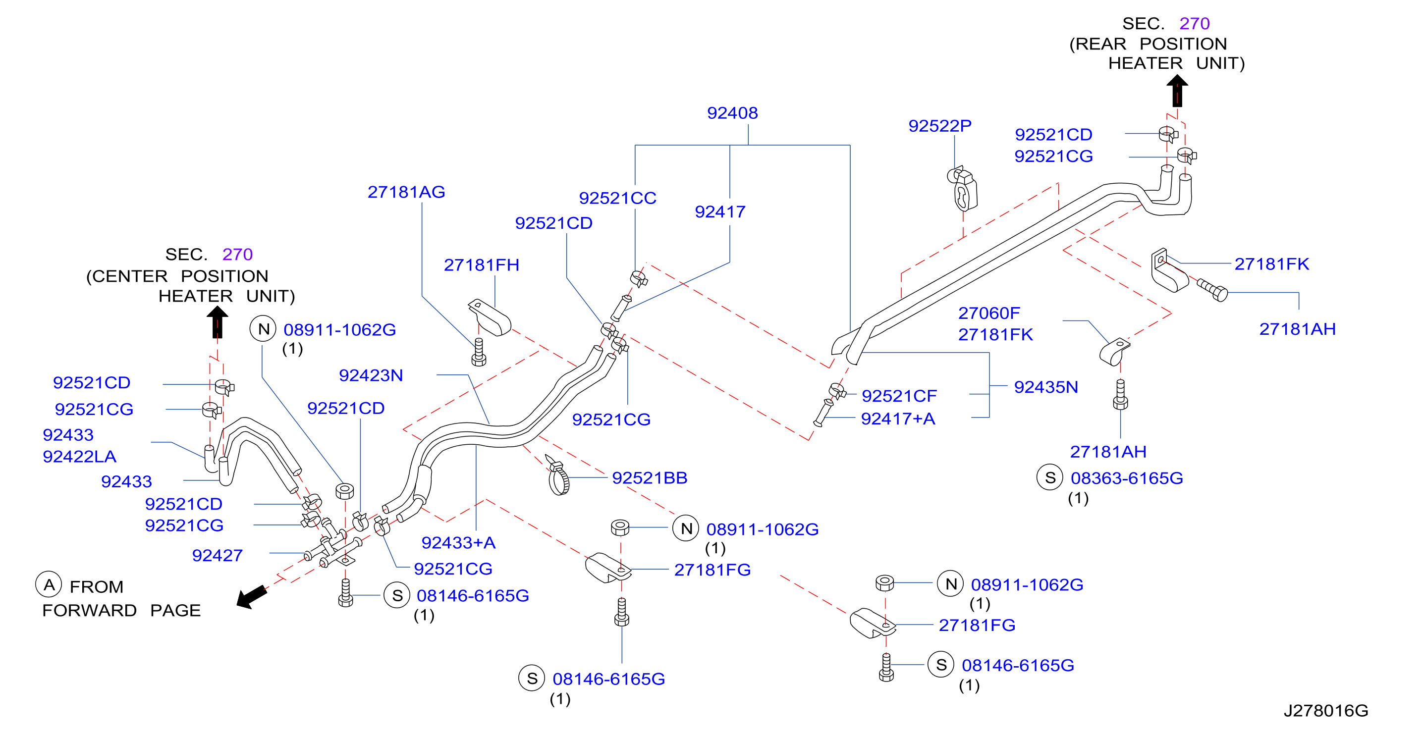 Heater Piping Rear Piping Std