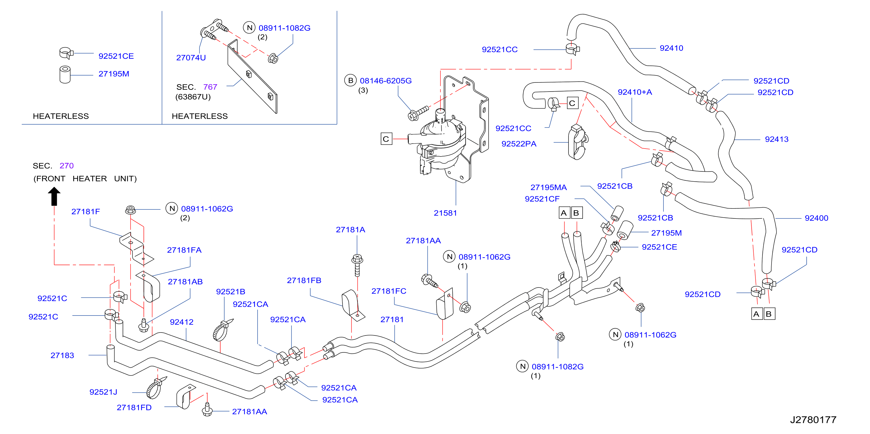 Heater Piping Fr Heater Zd30