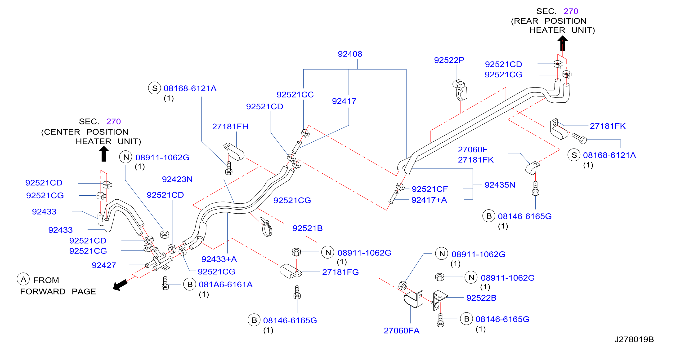 Heater Piping Rear Piping Std