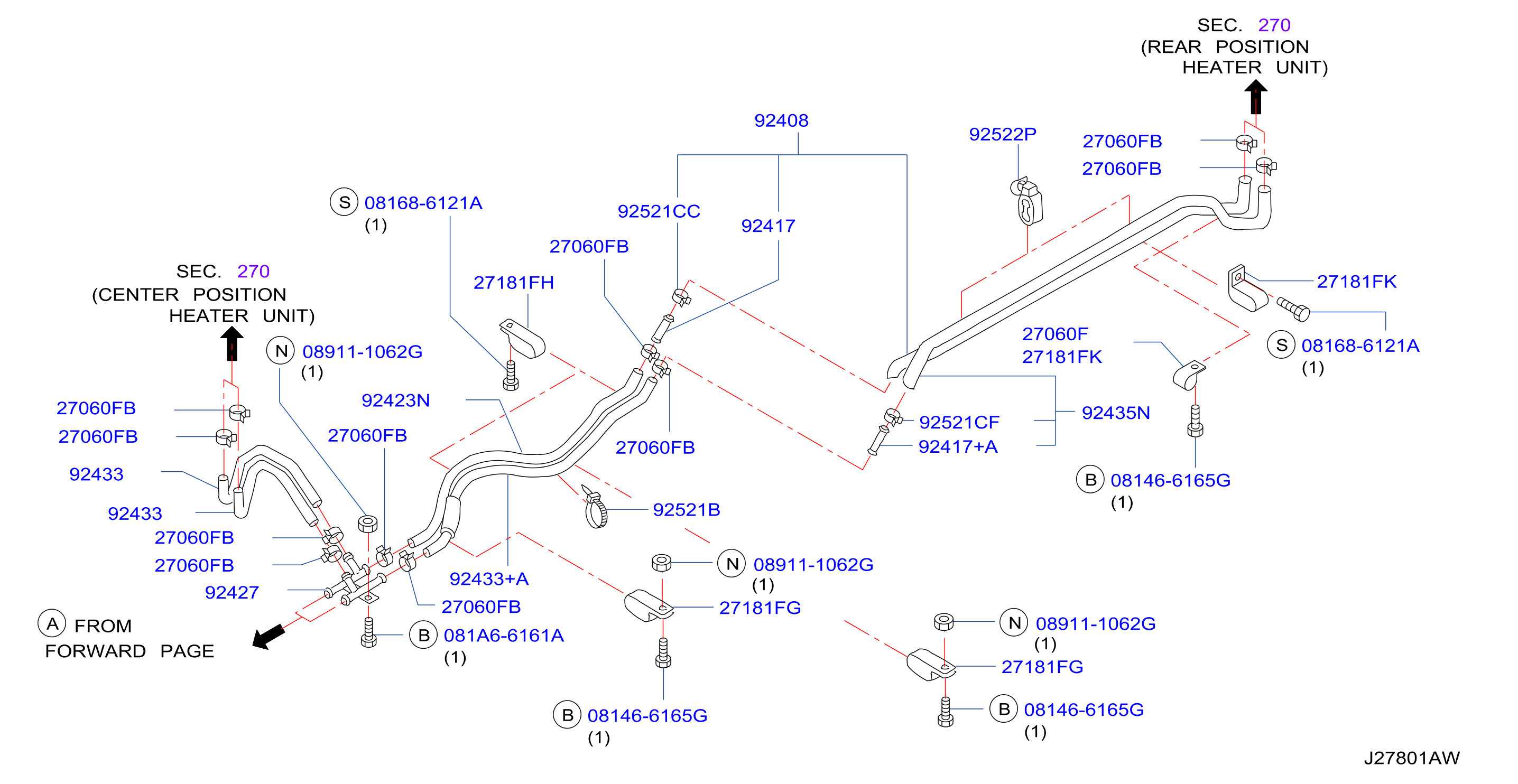 Heater Piping Rear Piping Std