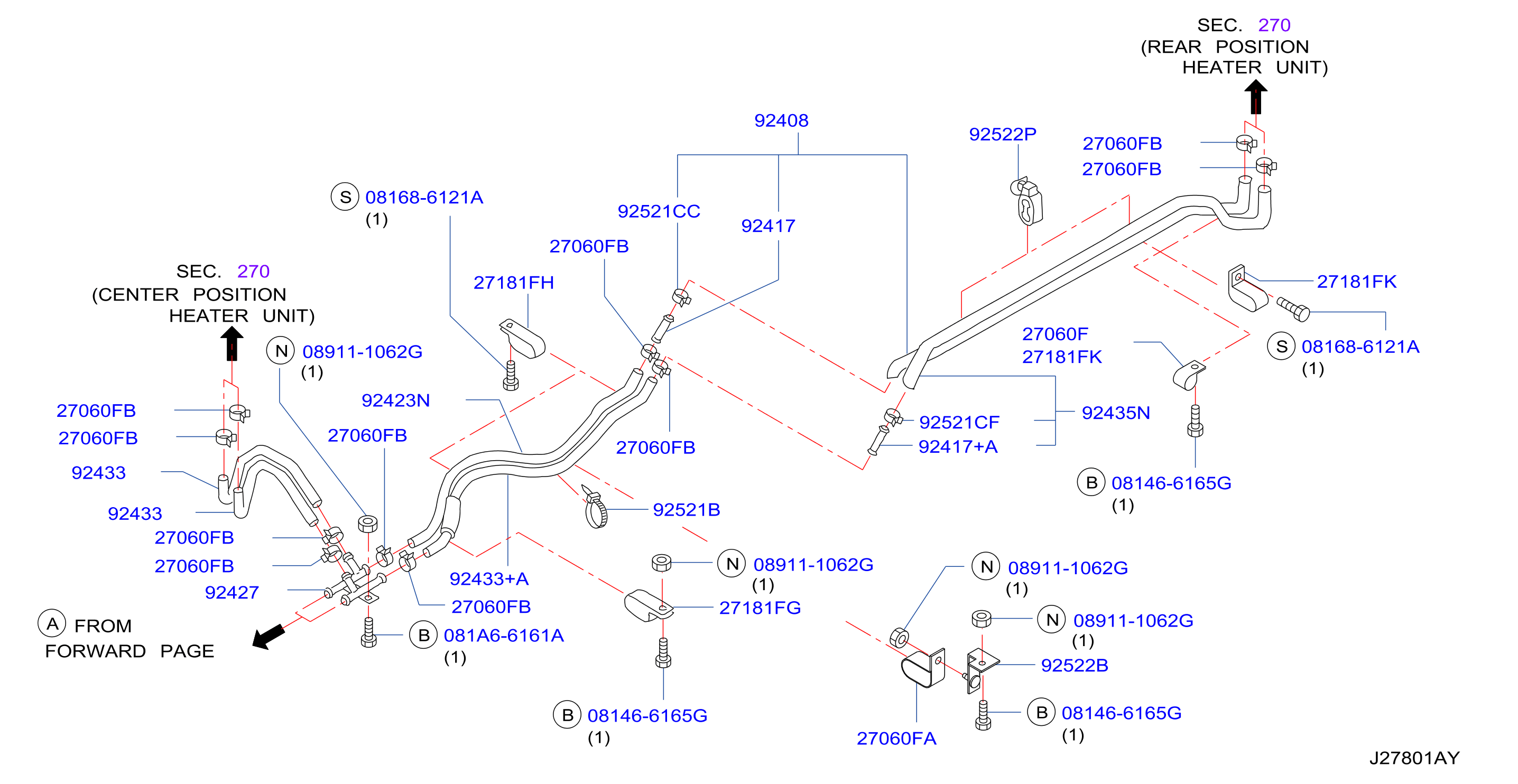 Heater Piping Rear Piping Std