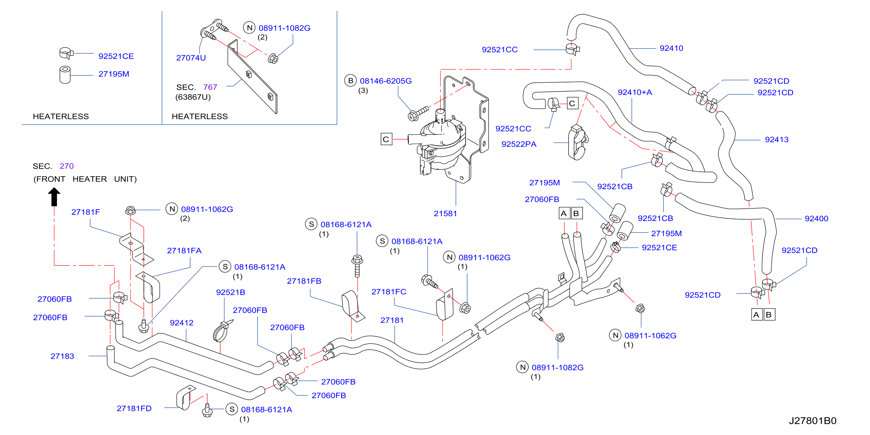 Heater Piping Fr Heater Zd30
