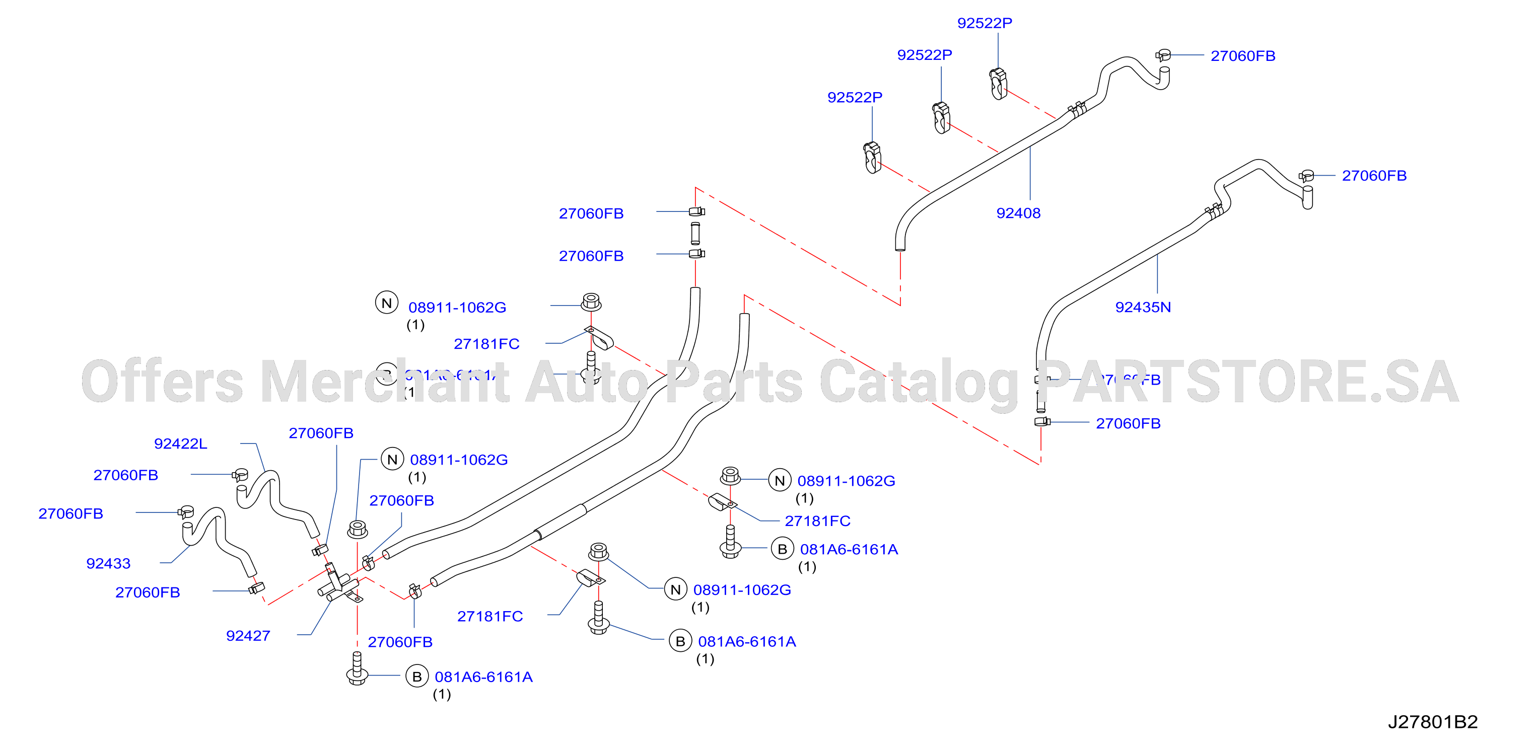 Heater Piping Rear Piping Std