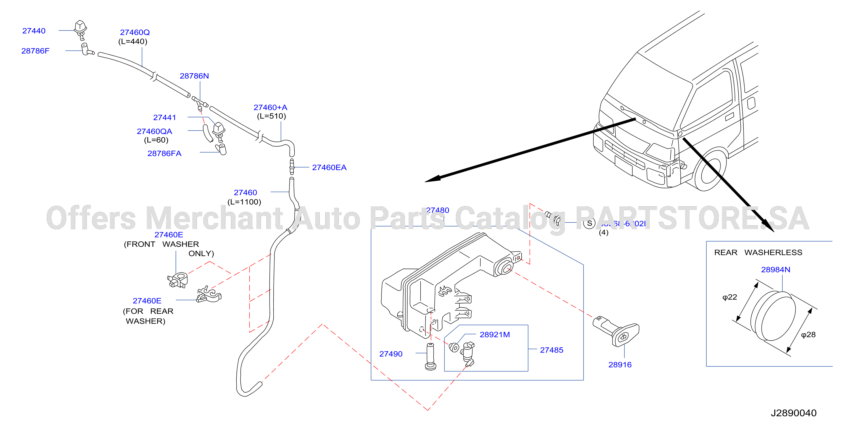 Windshield Washer Front