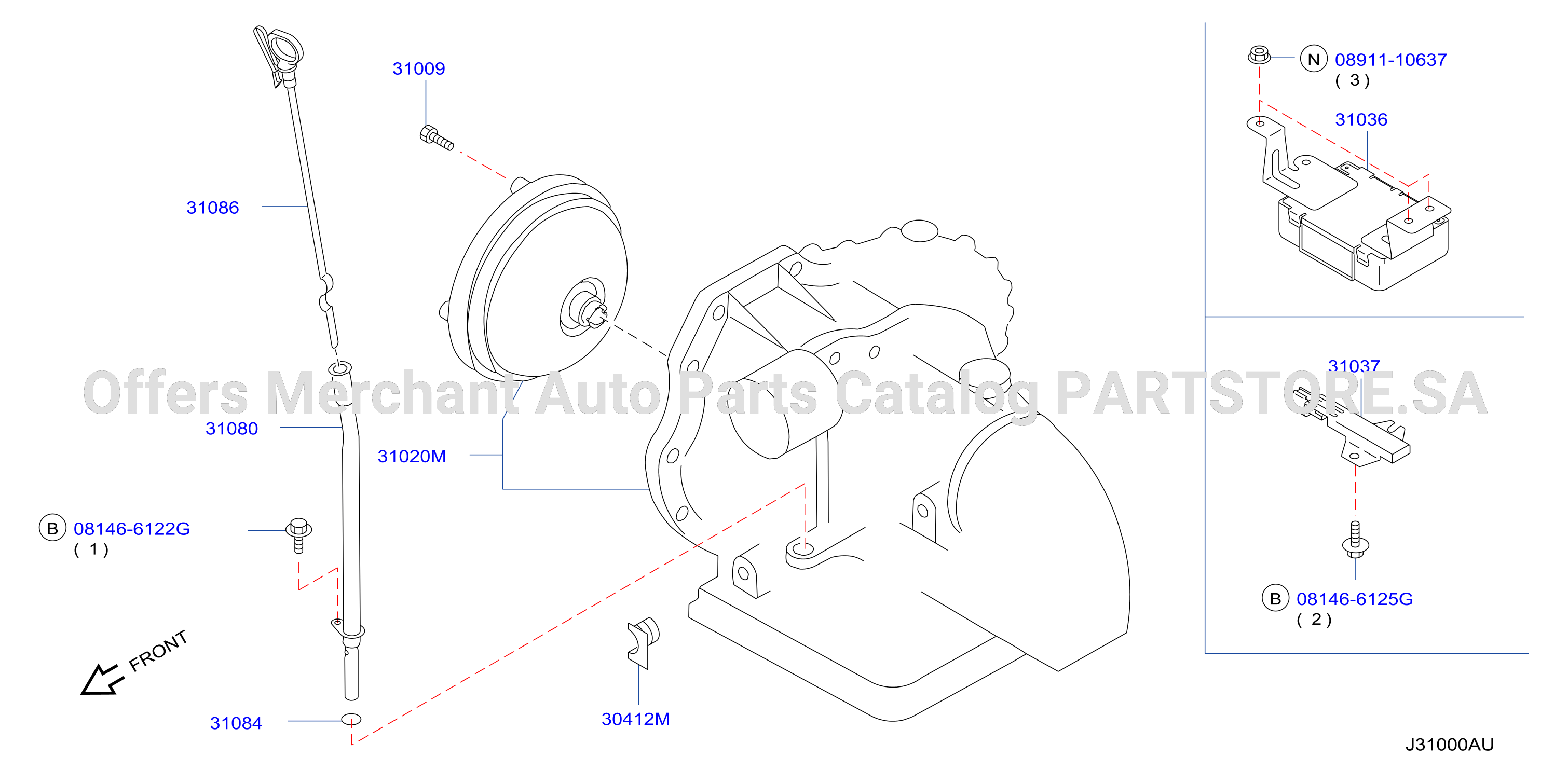 Auto Transmission Transaxle Fitting Assembly Fitting Parts