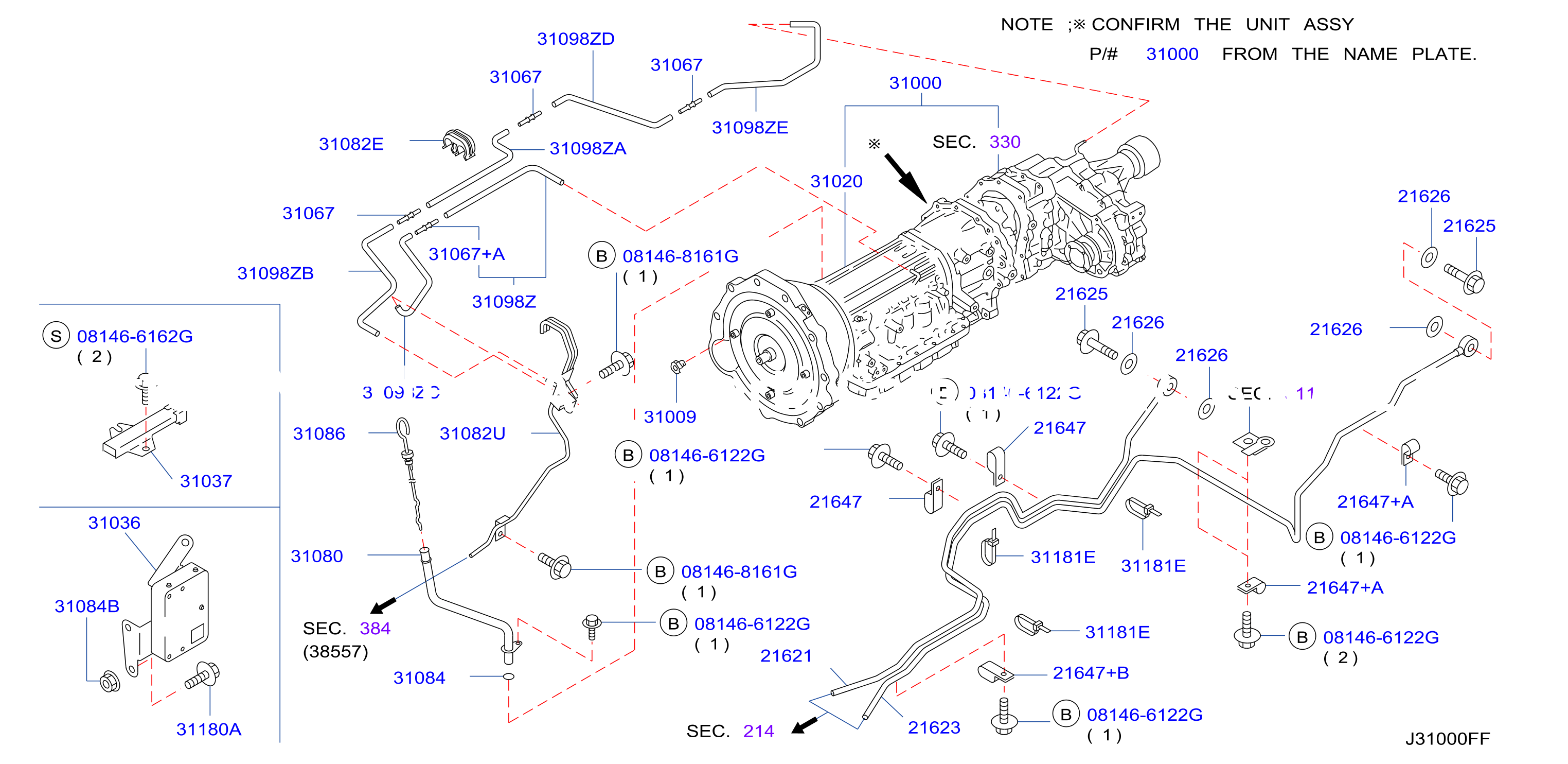 Auto Transmission Transaxle Fitting Assembly Oil Cooler Tube Parts