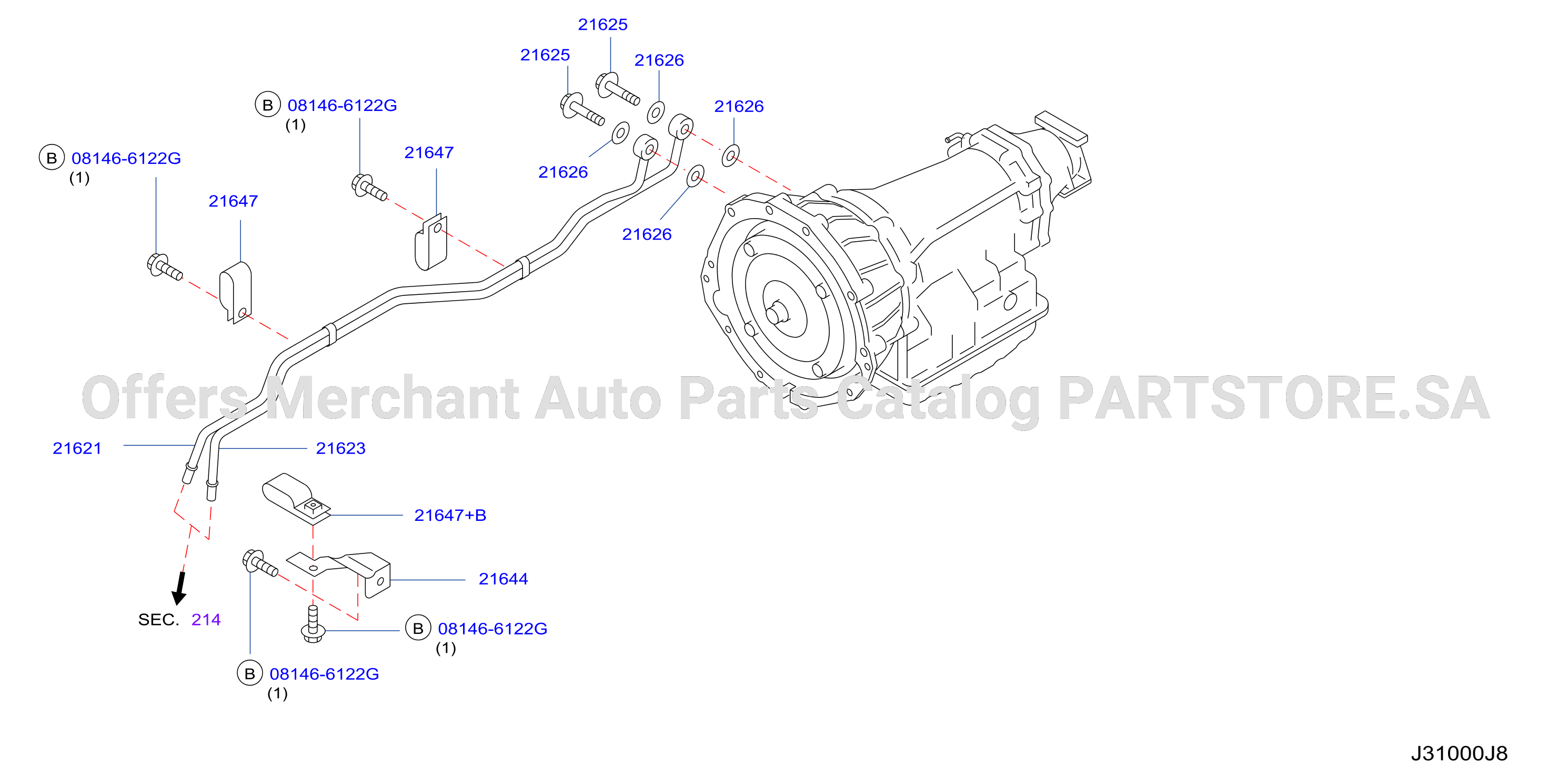 Auto Transmission Transaxle Fitting Oil Cooler Tube Parts