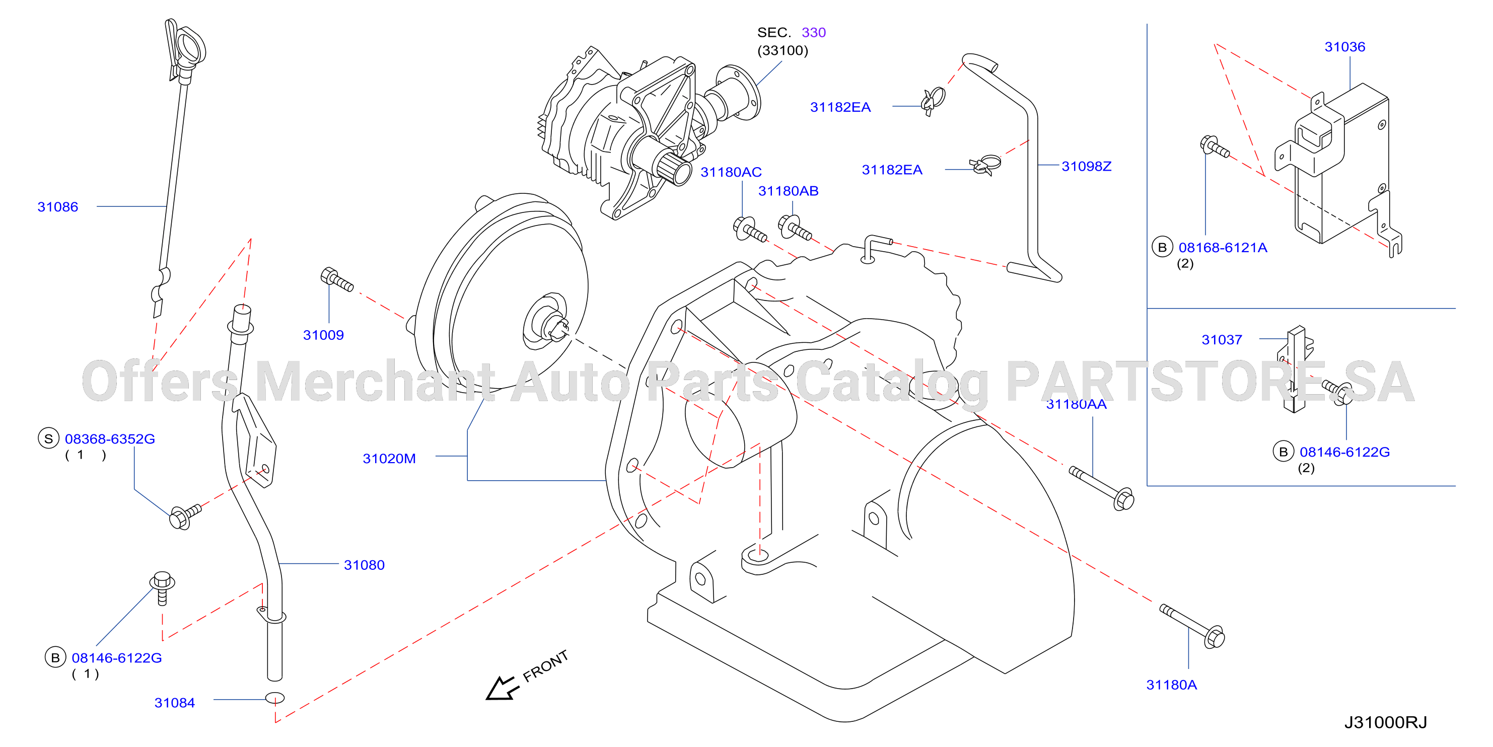 Auto Transmission Transaxle Fitting Assembly Fitting Parts