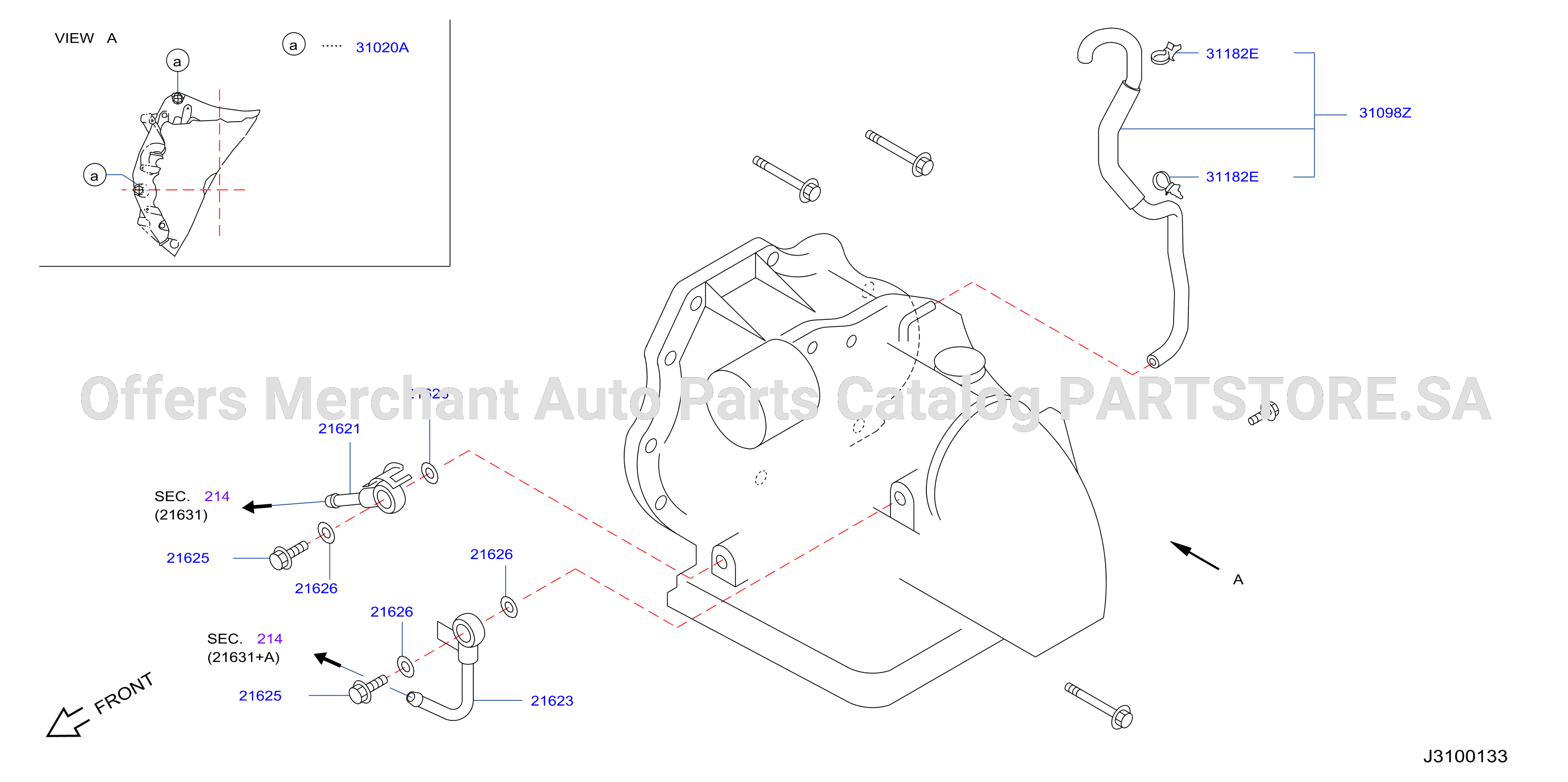 Auto Transmission Transaxle Fitting Oil Cooler Tube Parts