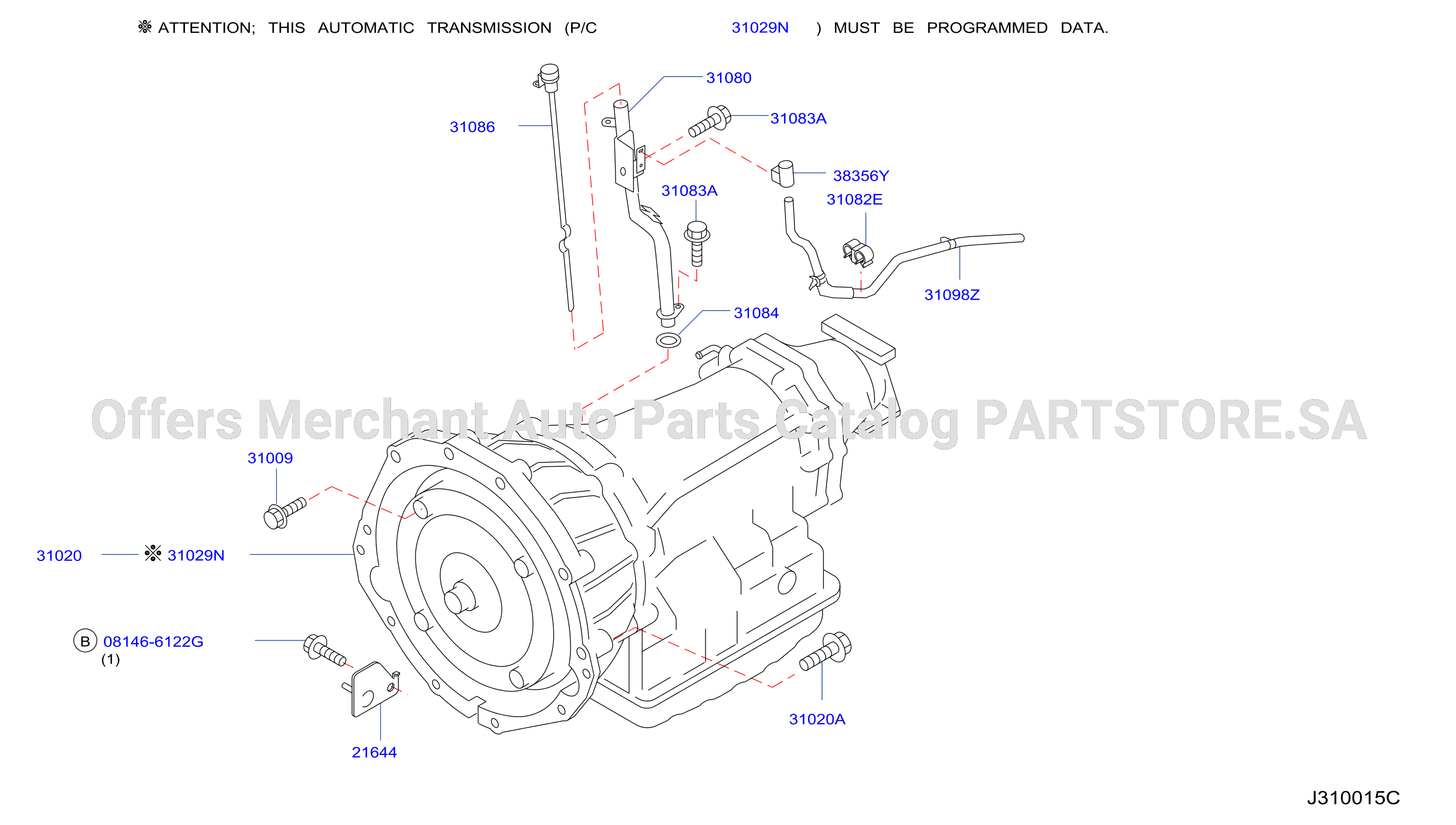 Auto Transmission Transaxle Fitting Assembly Fitting Parts