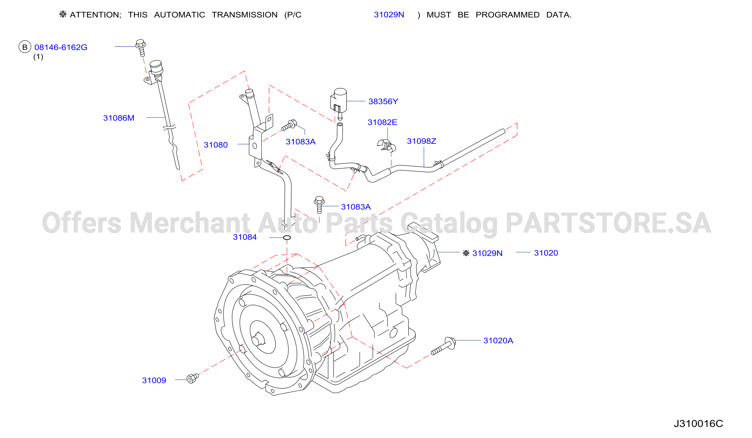 Auto Transmission Transaxle Fitting Assembly Fitting Parts