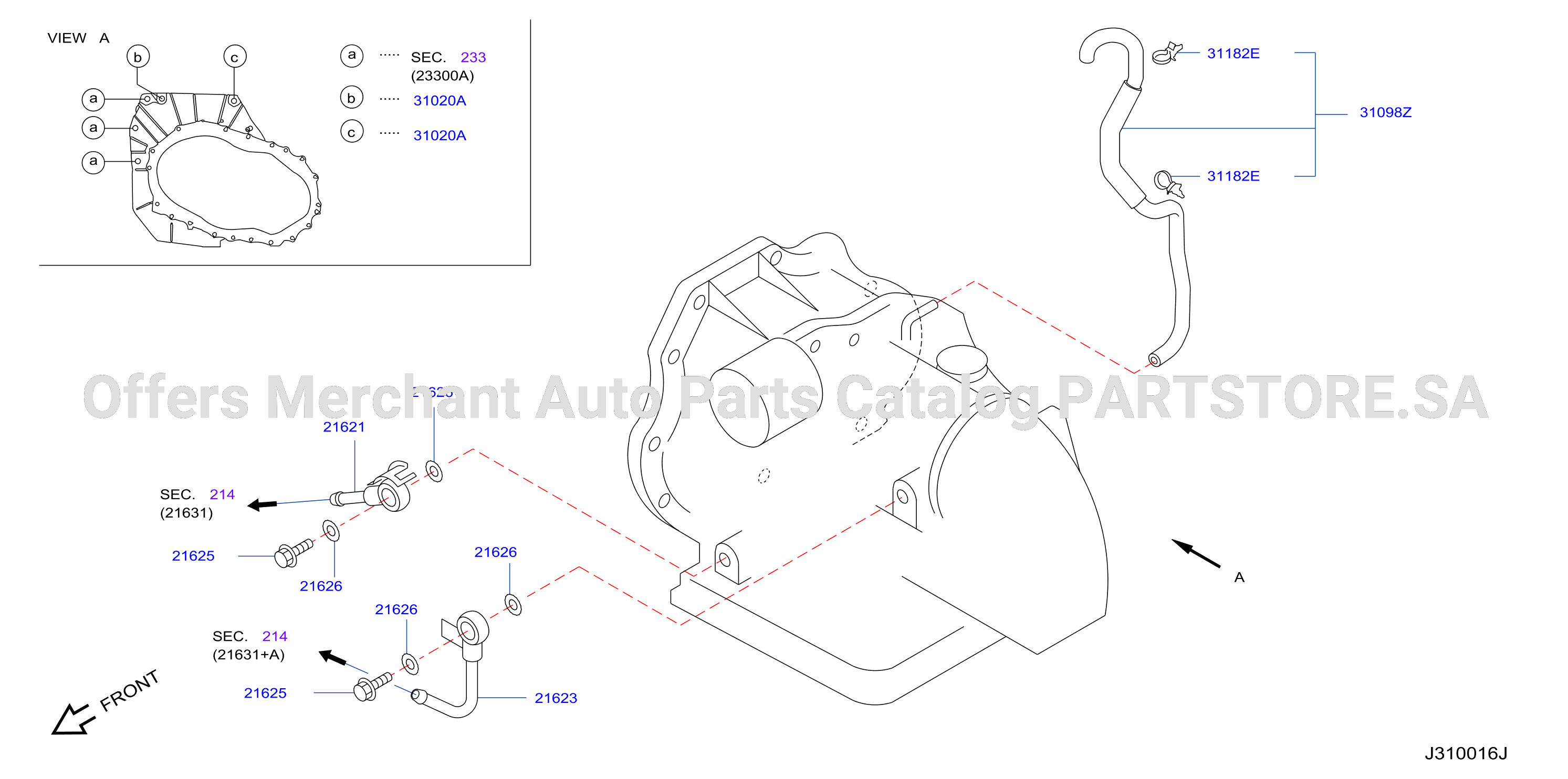 Auto Transmission Transaxle Fitting Oil Cooler Tube Parts