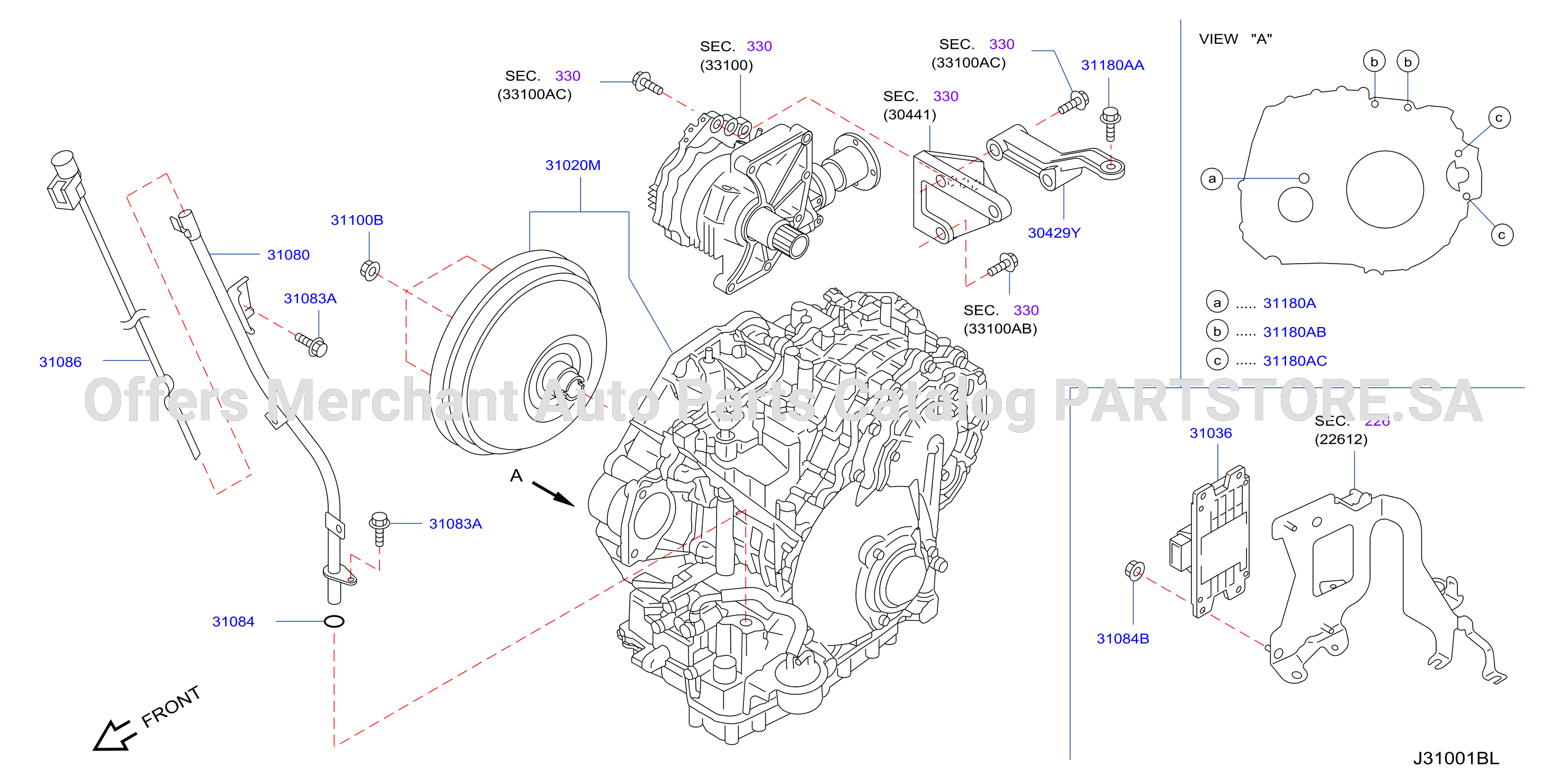 Auto Transmission Transaxle Fitting Assembly Fitting Parts