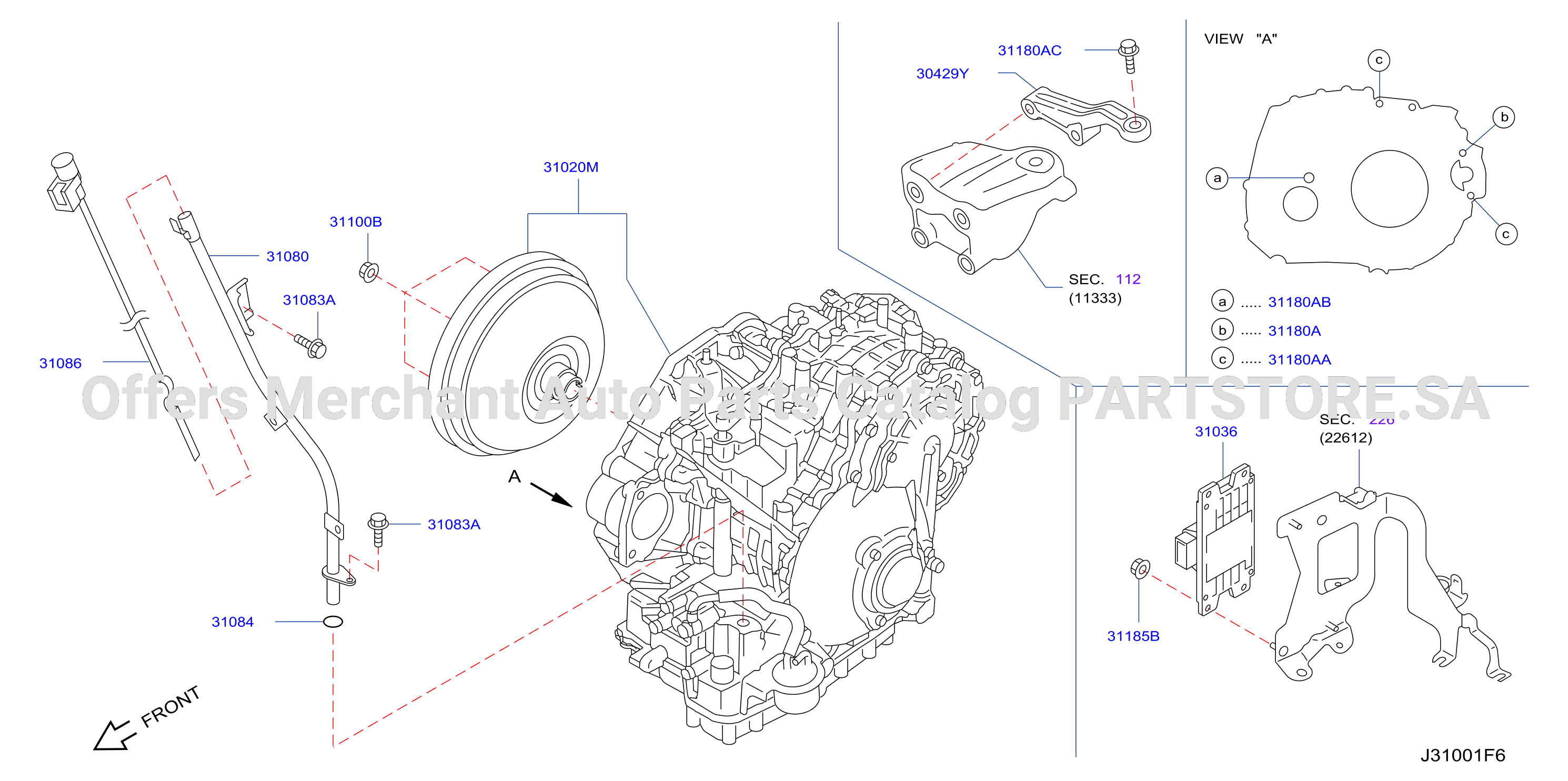 Auto Transmission Transaxle Fitting Assembly Fitting Parts