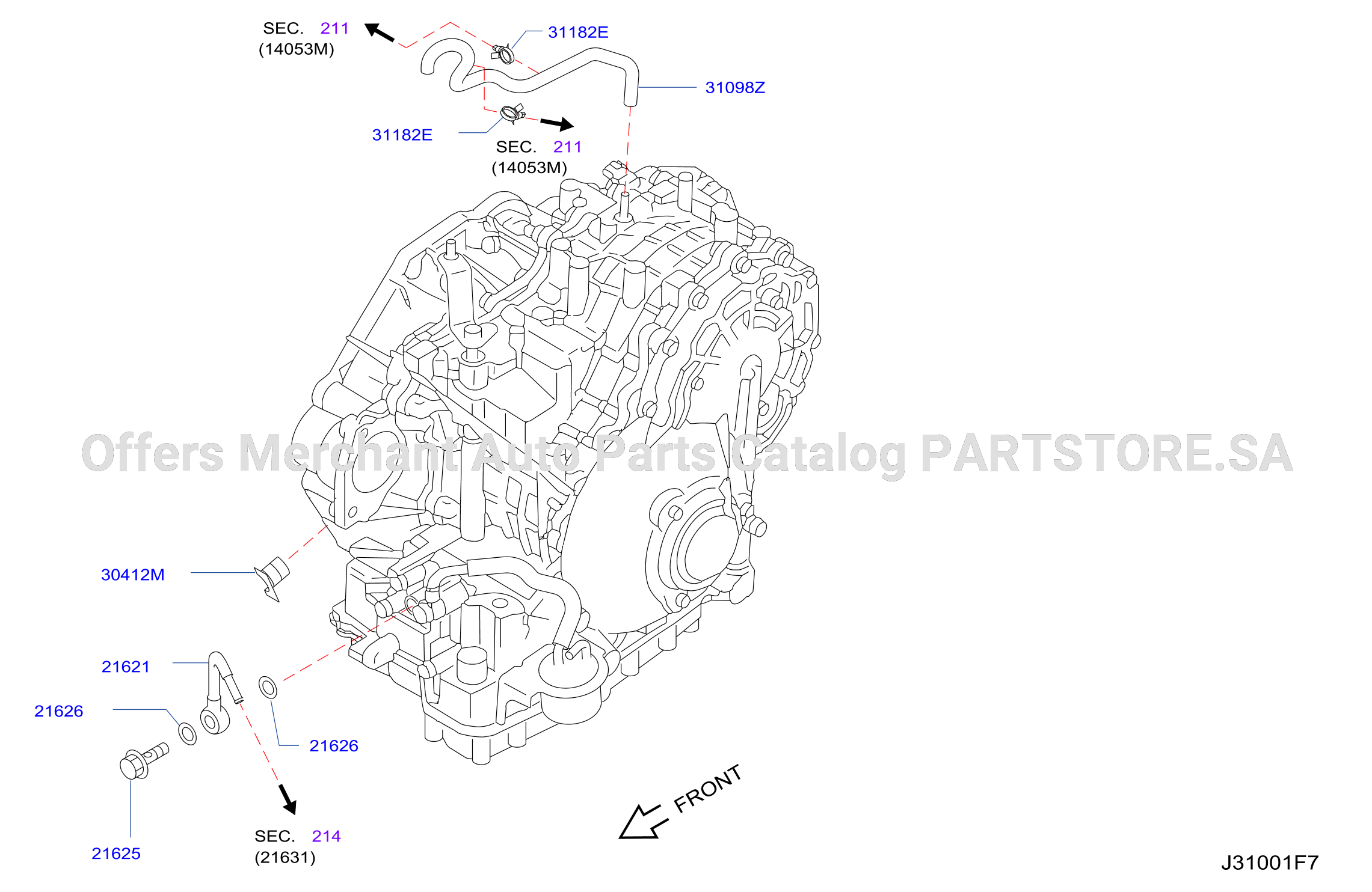 Auto Transmission Transaxle Fitting Oil Cooler Tube Parts