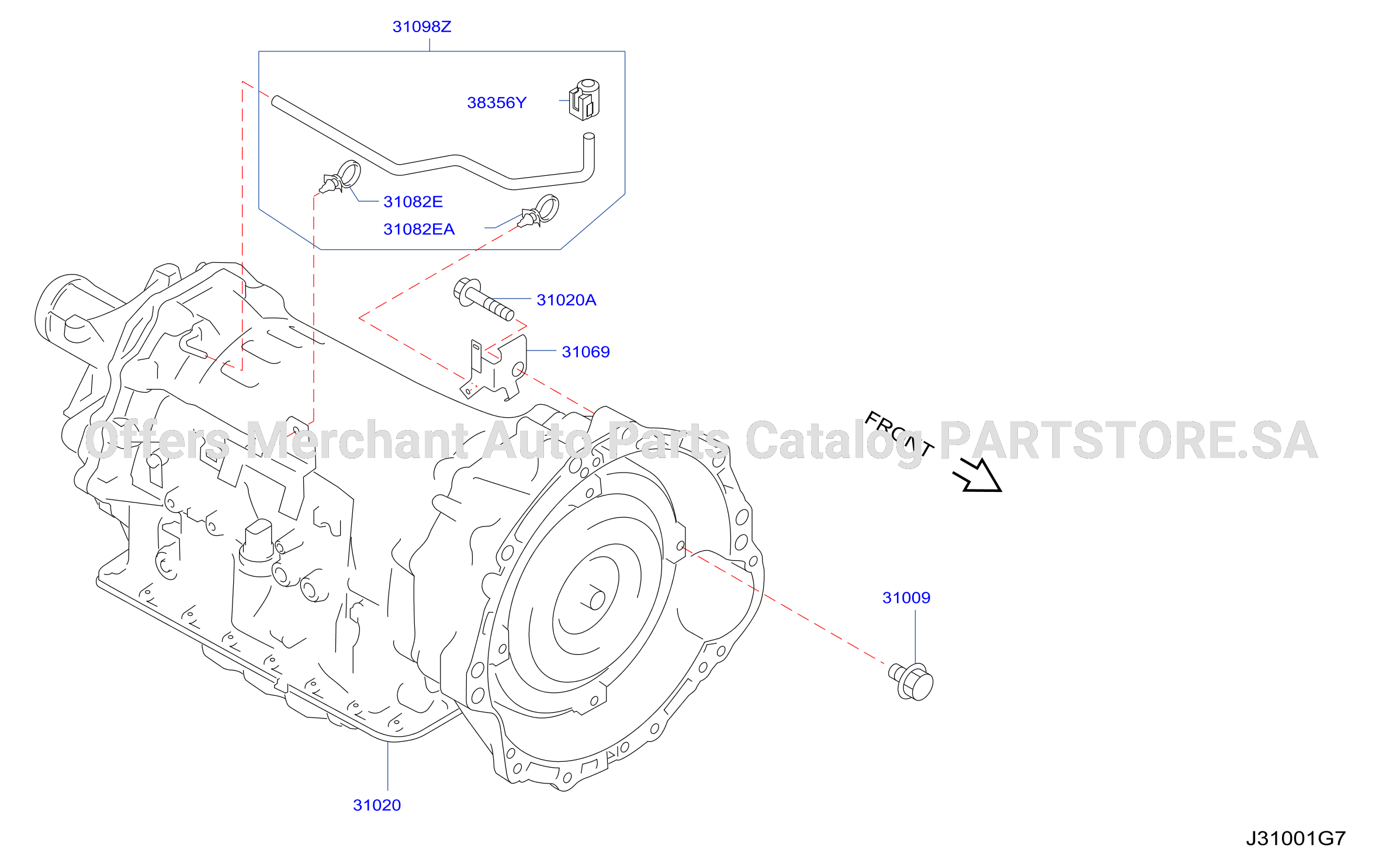 Auto Transmission Transaxle Fitting Assembly Fitting Parts